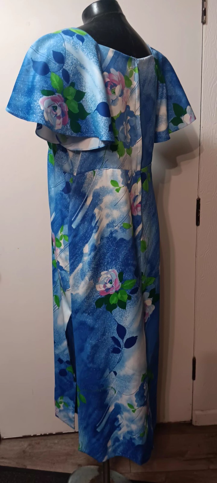 Vtg POMARE OF Tahiti HAWAIIAN DRESS TROPICAL MAXI SZ L xl