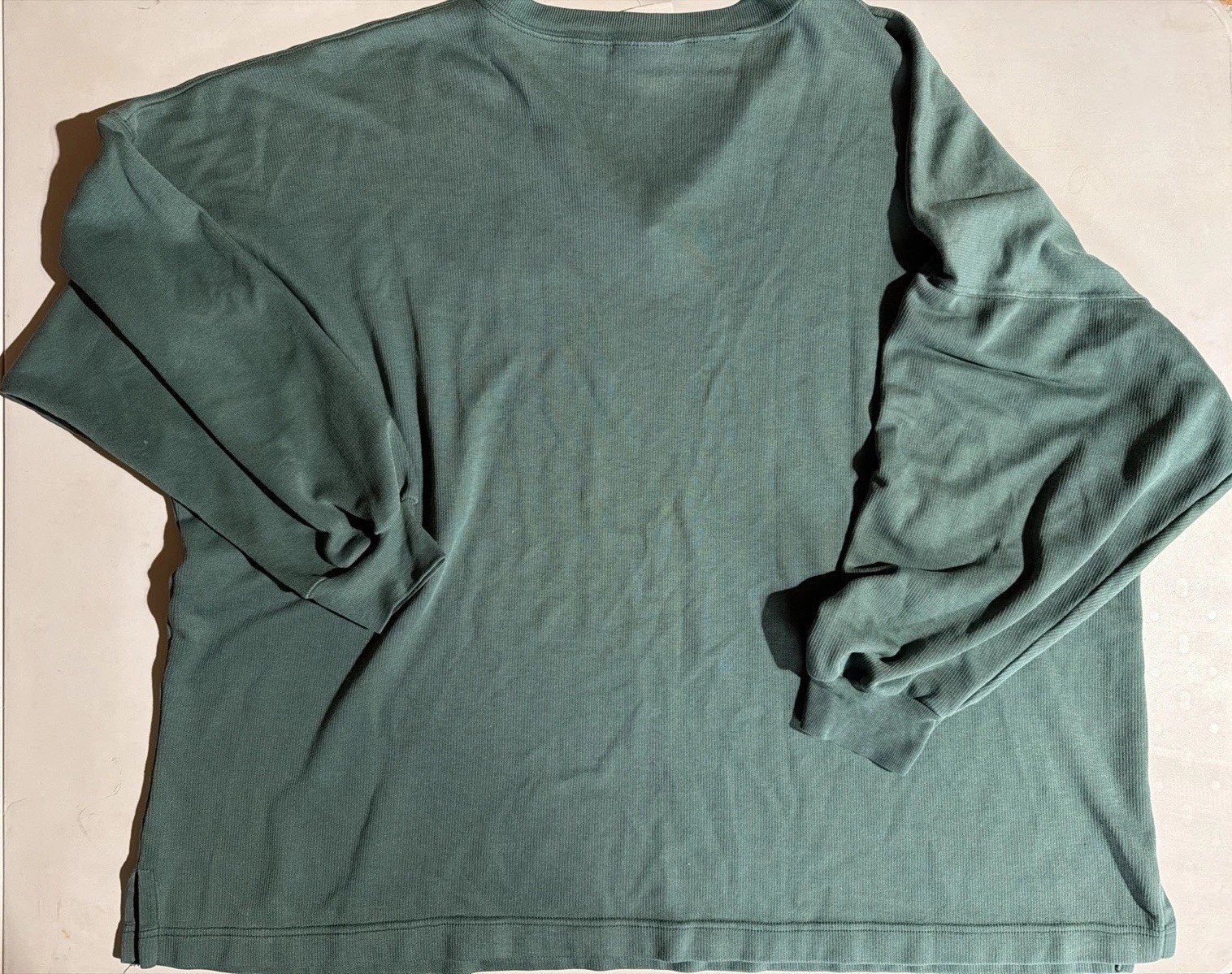 Vintage Sloppy Joes Casual Wear Ladies Green Plus Size Ribbed Top