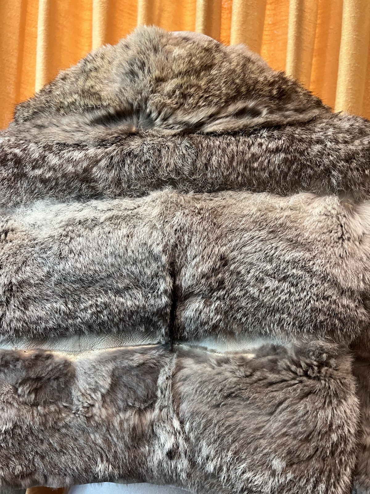 Vintage 1970s Cropped Genuine Rabbit Fur Coat