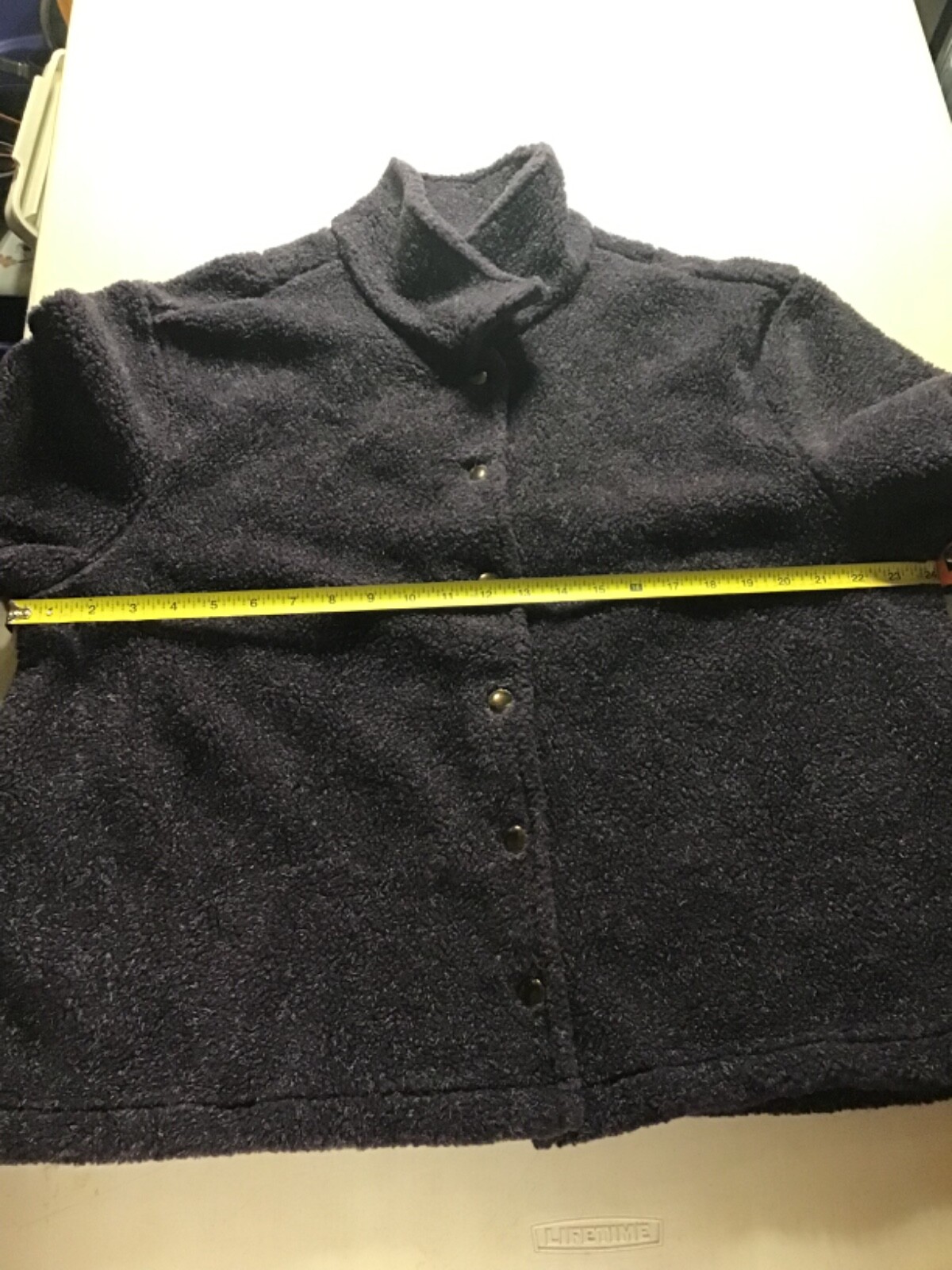 Vintage Real Comforts Button Up Fleece Womens XL 1990s Black
