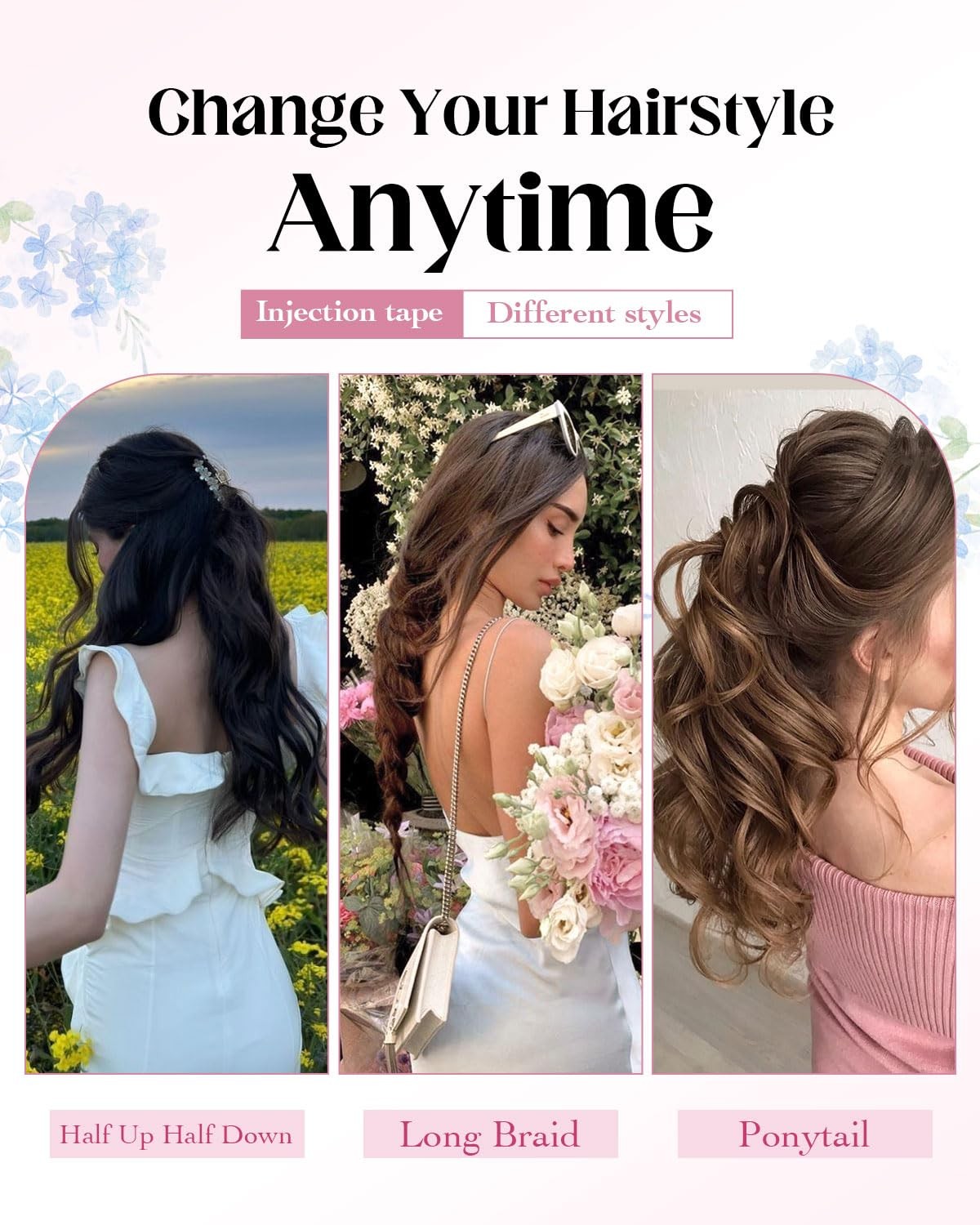 XDhair Invisble Tape in Hair Extensions Human Hair Ash Blonde Highlight Platinum
