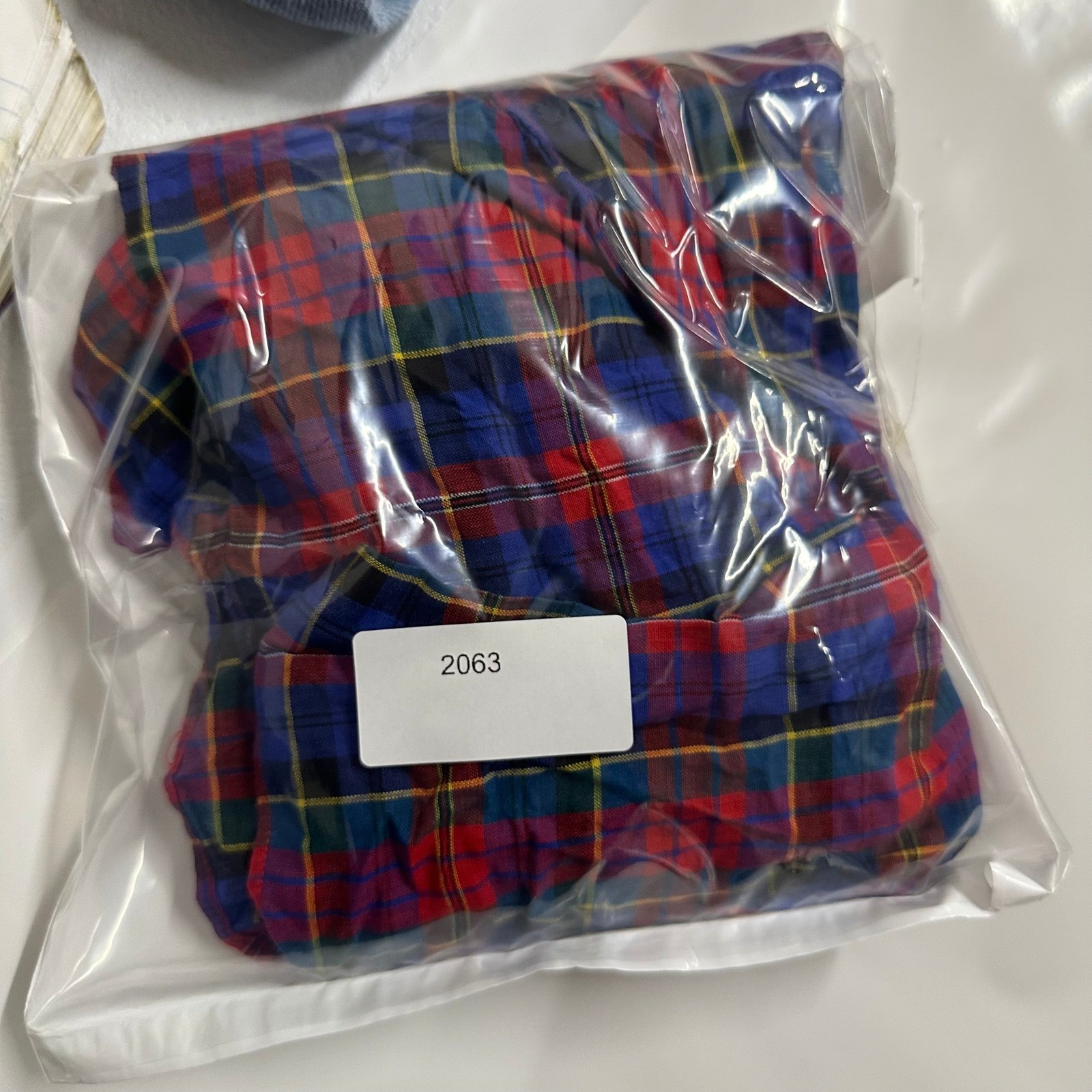 Red Beauty Plaid Shirt Womens Size 34 Multicolor Vintage Short Sleeve Button Up