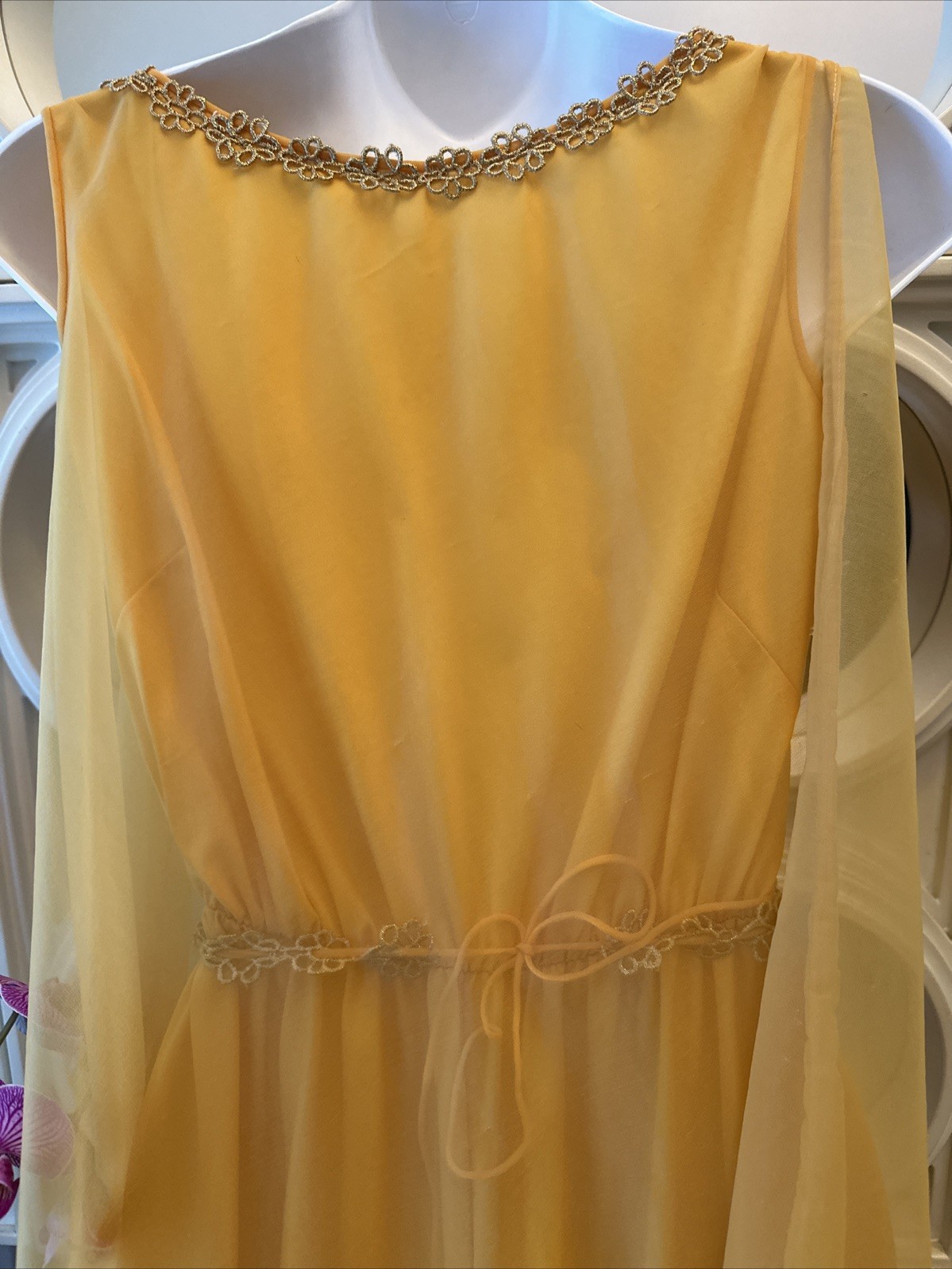 Glydons Hollywood 50s Apricot One Piece Harem Pants & Overlay Lounging Outfit M