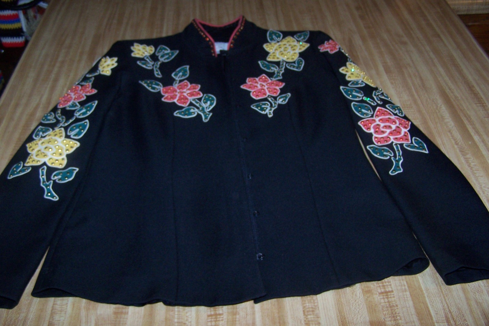 Custom Rodeo Queen Nudie Style Rhinestone Inlay Equestrian Western Show Jacket