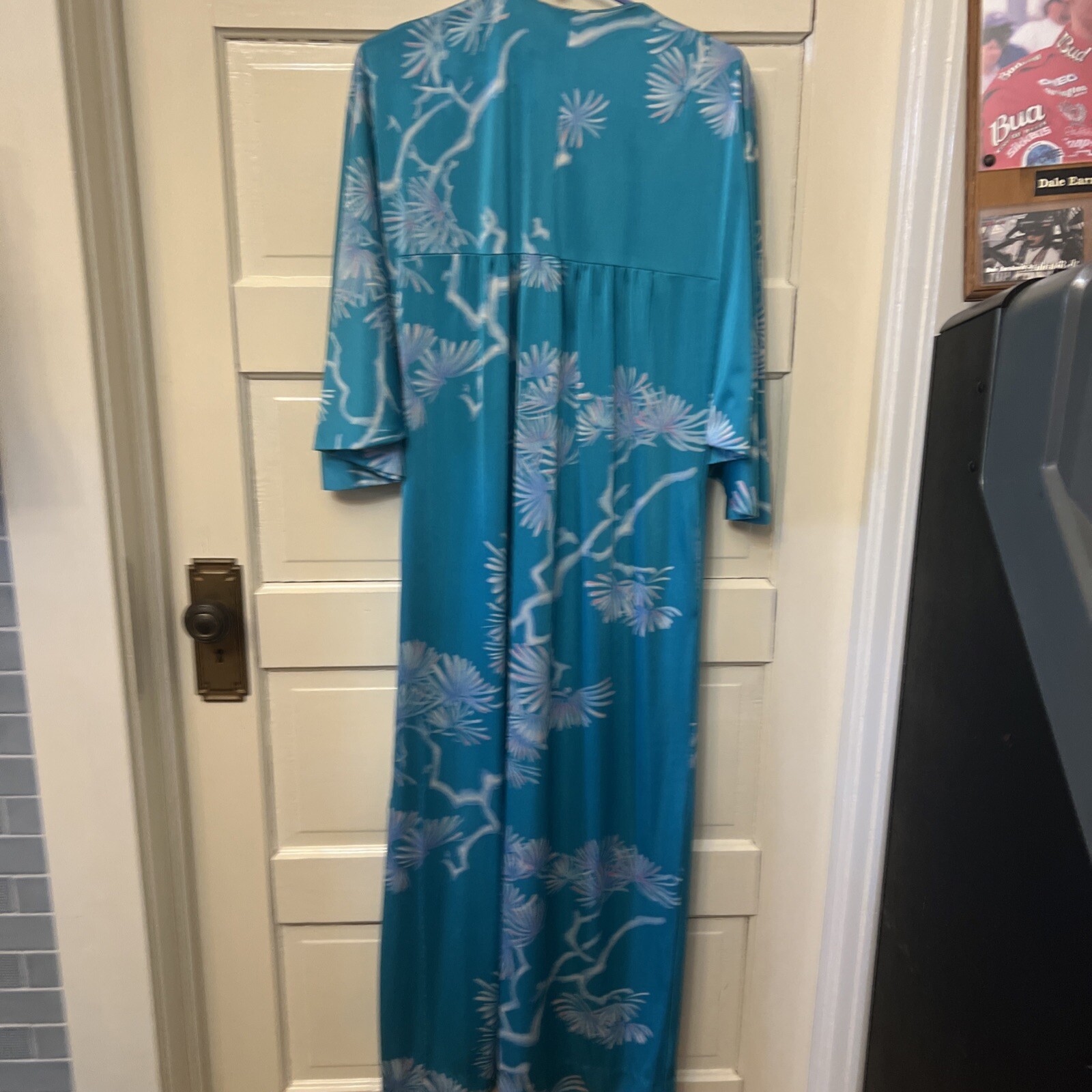 VTG 1970’s Liberty House Kiyomi HAWAII Maxi Novelty M/L? Butterfly Sleeves dress
