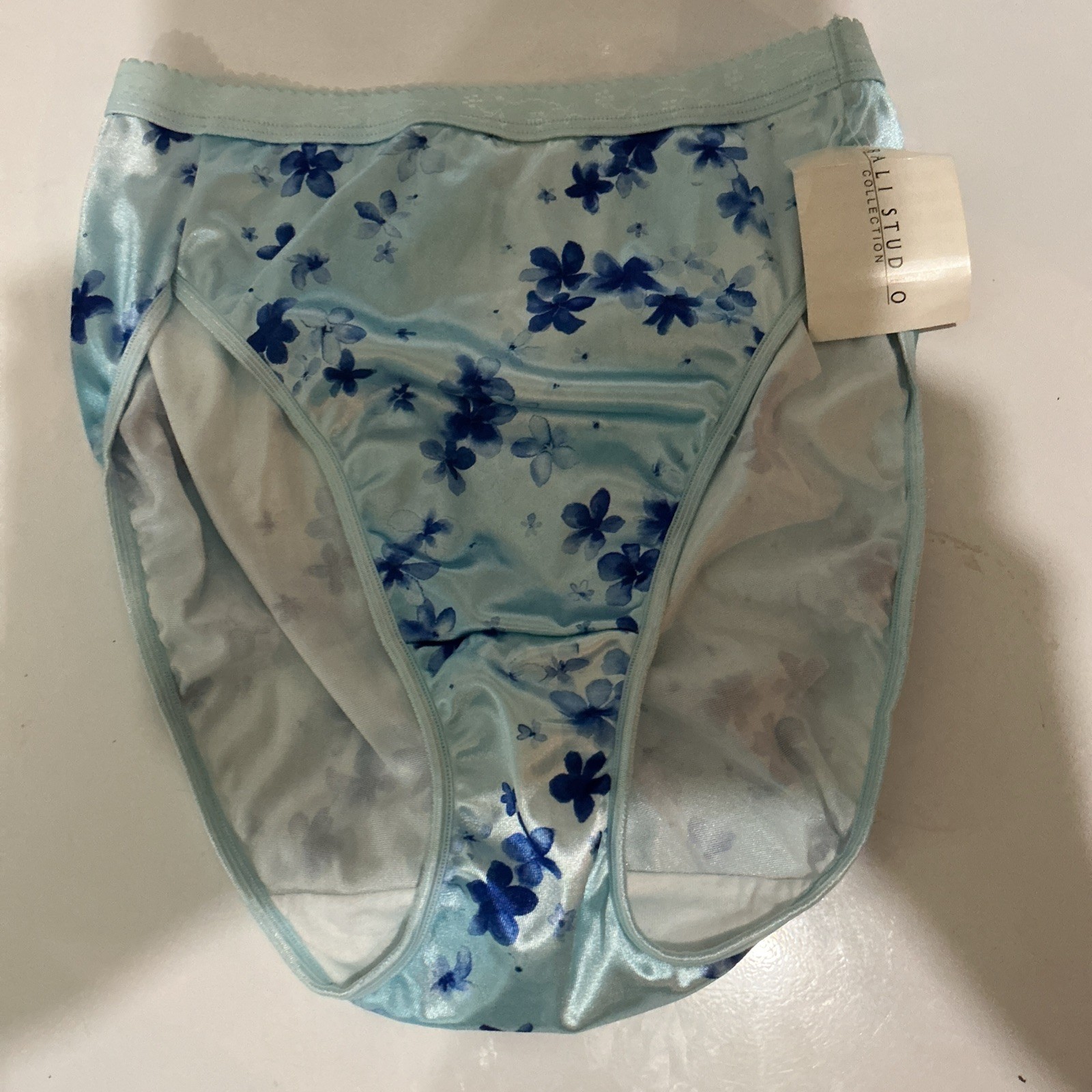 Vtg BALI Hi-Cut STUNNING Floral Second Skin Satin Panties 6 NWT
