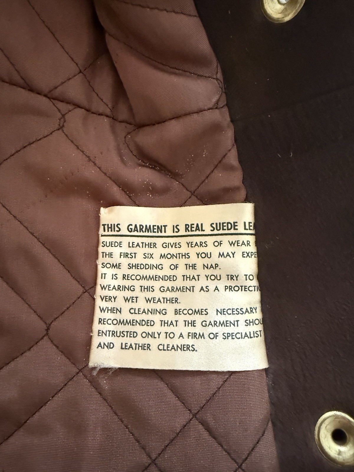 Vintage 1960’s Harrods of London Suede Leather Women’s Coat with Fur Trim Size S