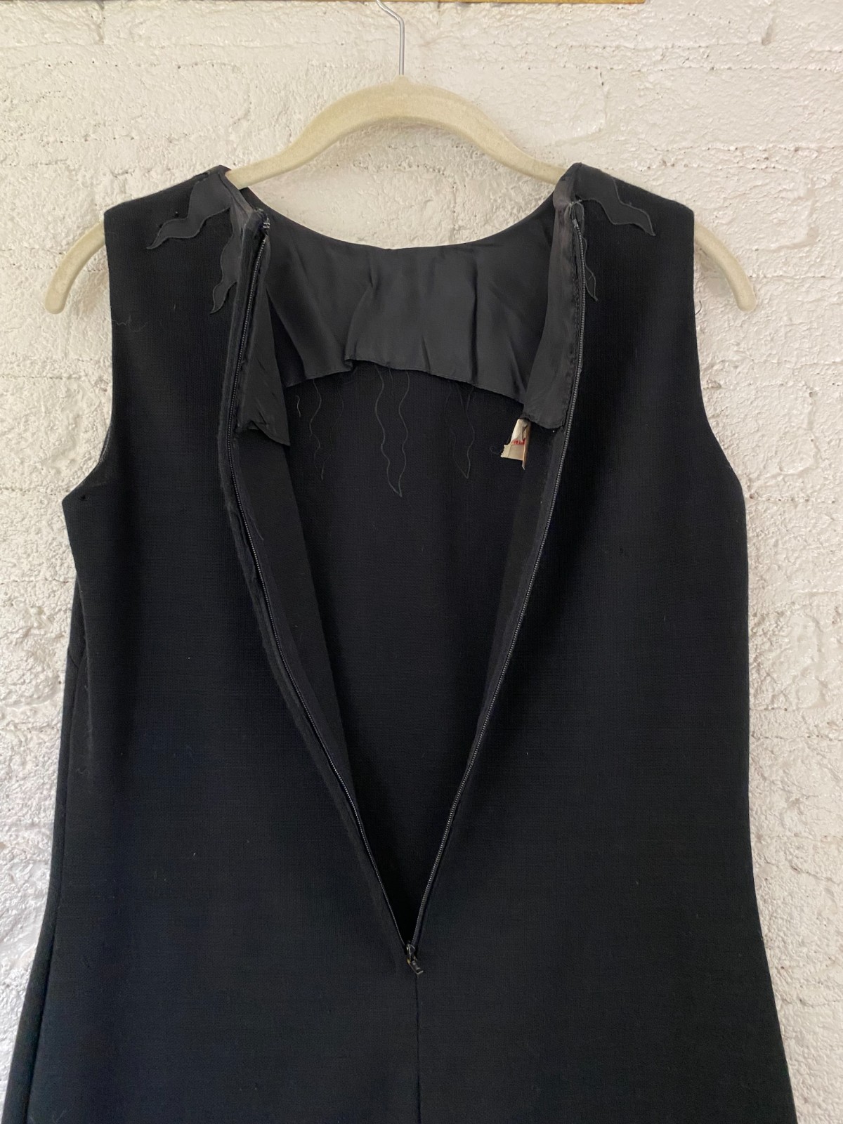 Vintage Maggi Stover „Flame” Little Black Knit Dress Unlined READ For SIZE