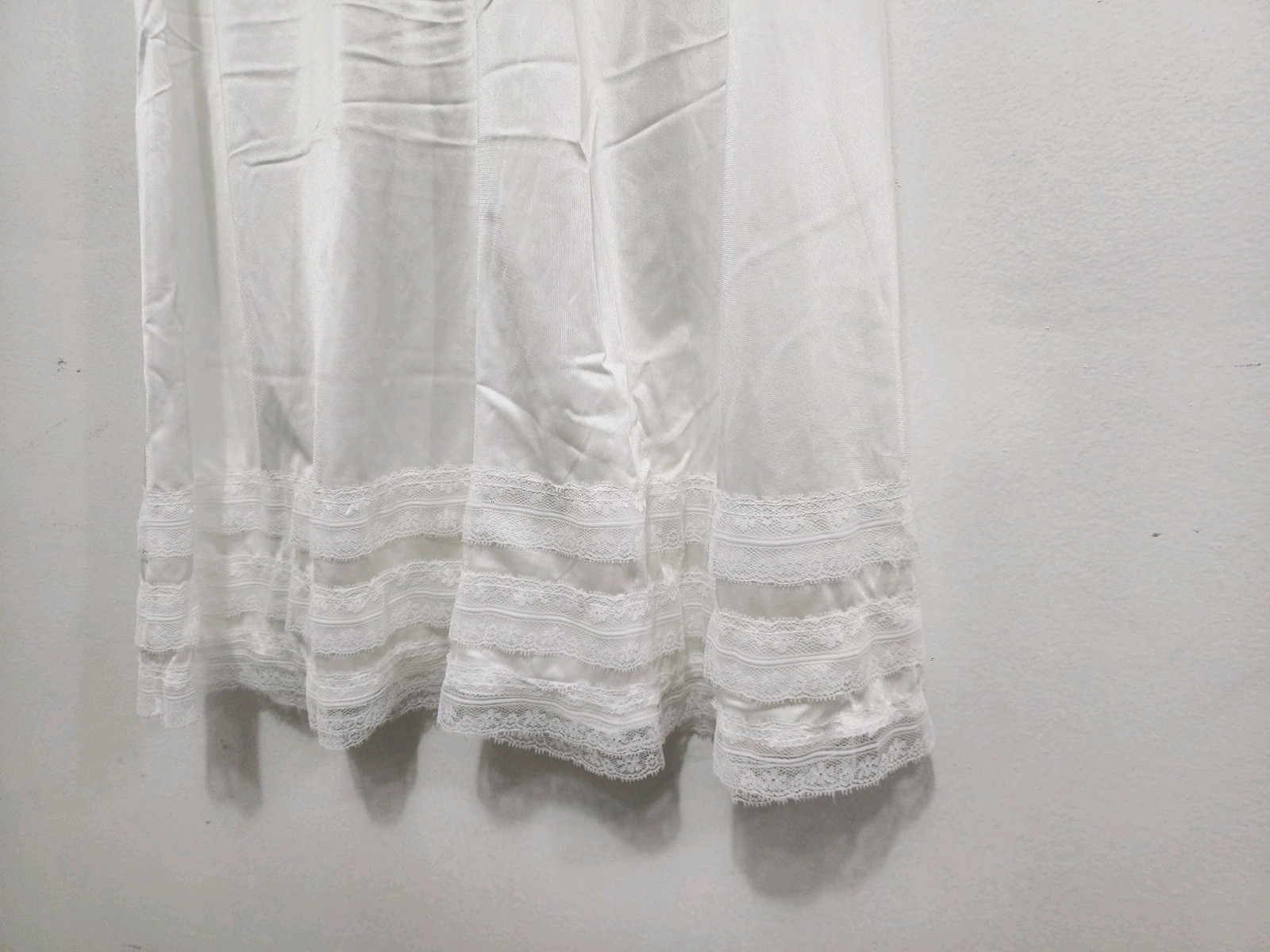 Vintage Jenelle of California Maxi Nylon Half Slip Lace White Size M/L