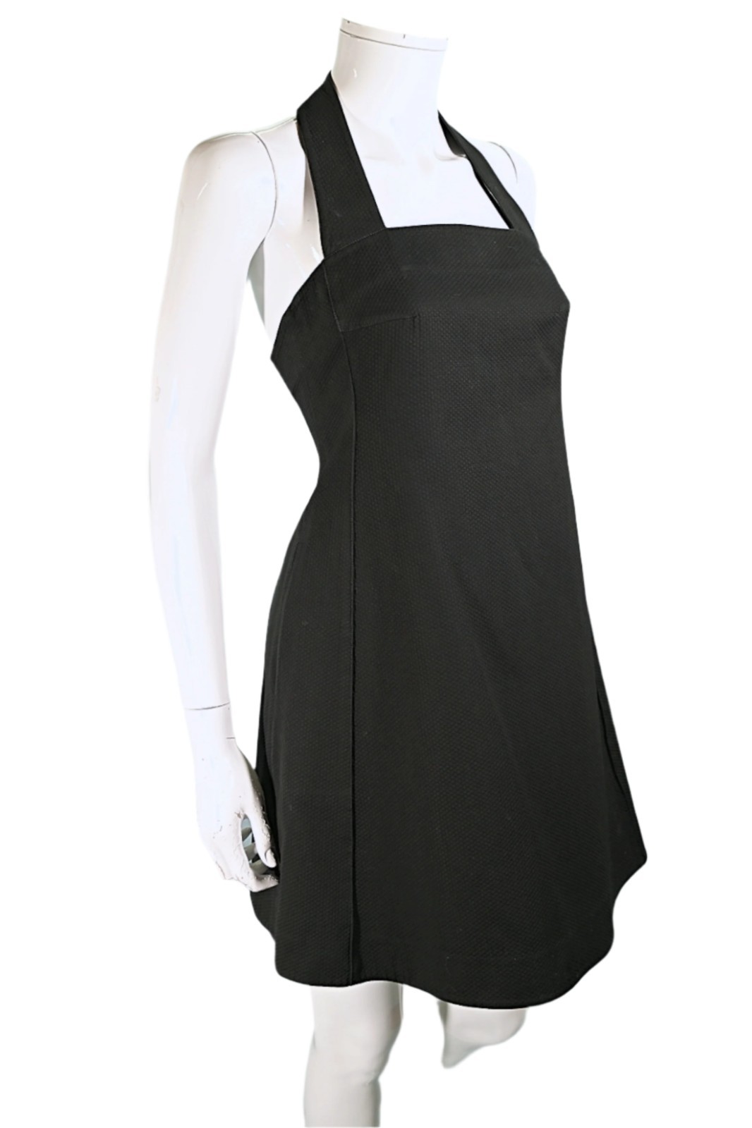 Vintage Claude Montana Black Mini Halter Dress, 'Montana’ Made in Italy XS/XXS