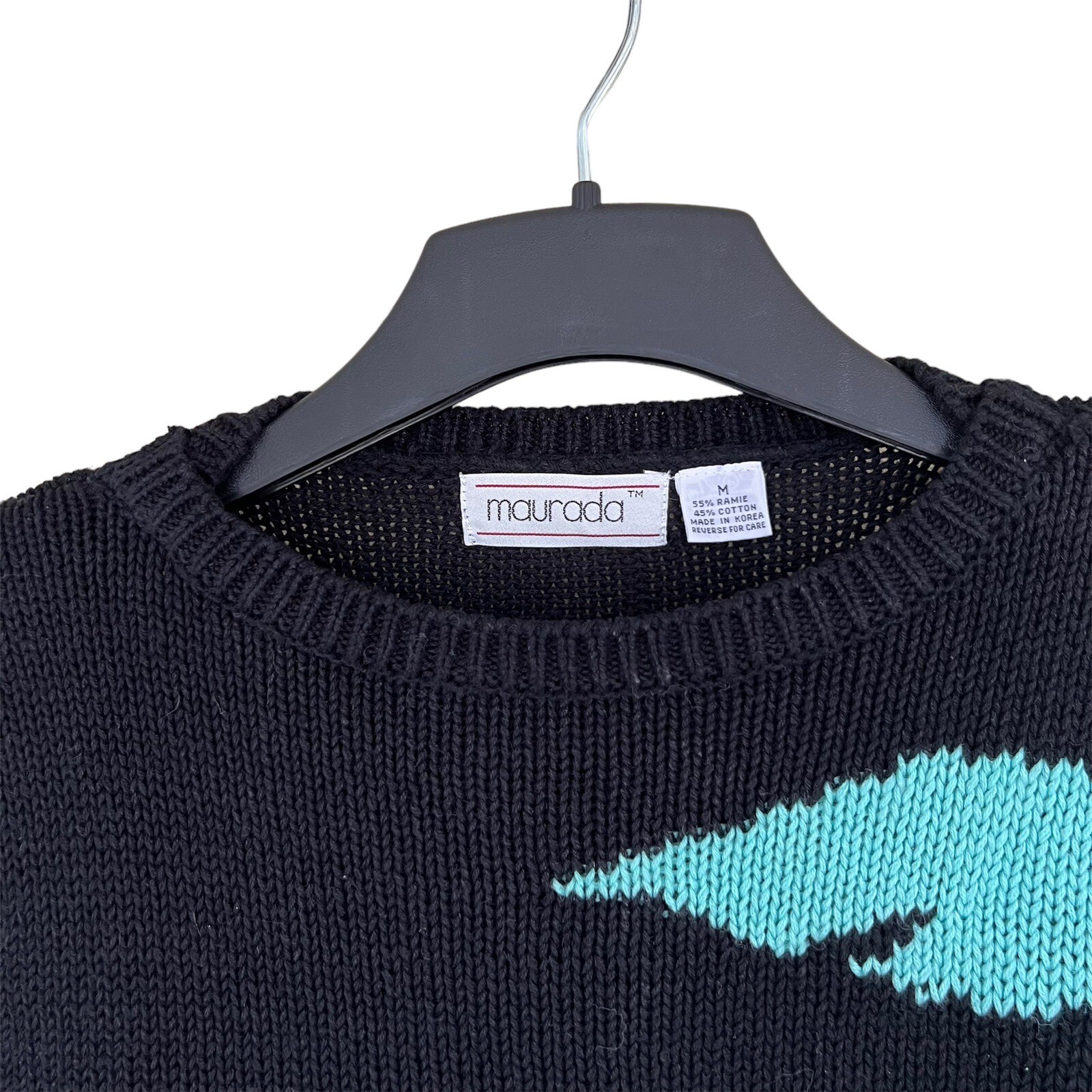 Vintage Maurada Knit Sweater with Lemonade Beach Theme Size Medium
