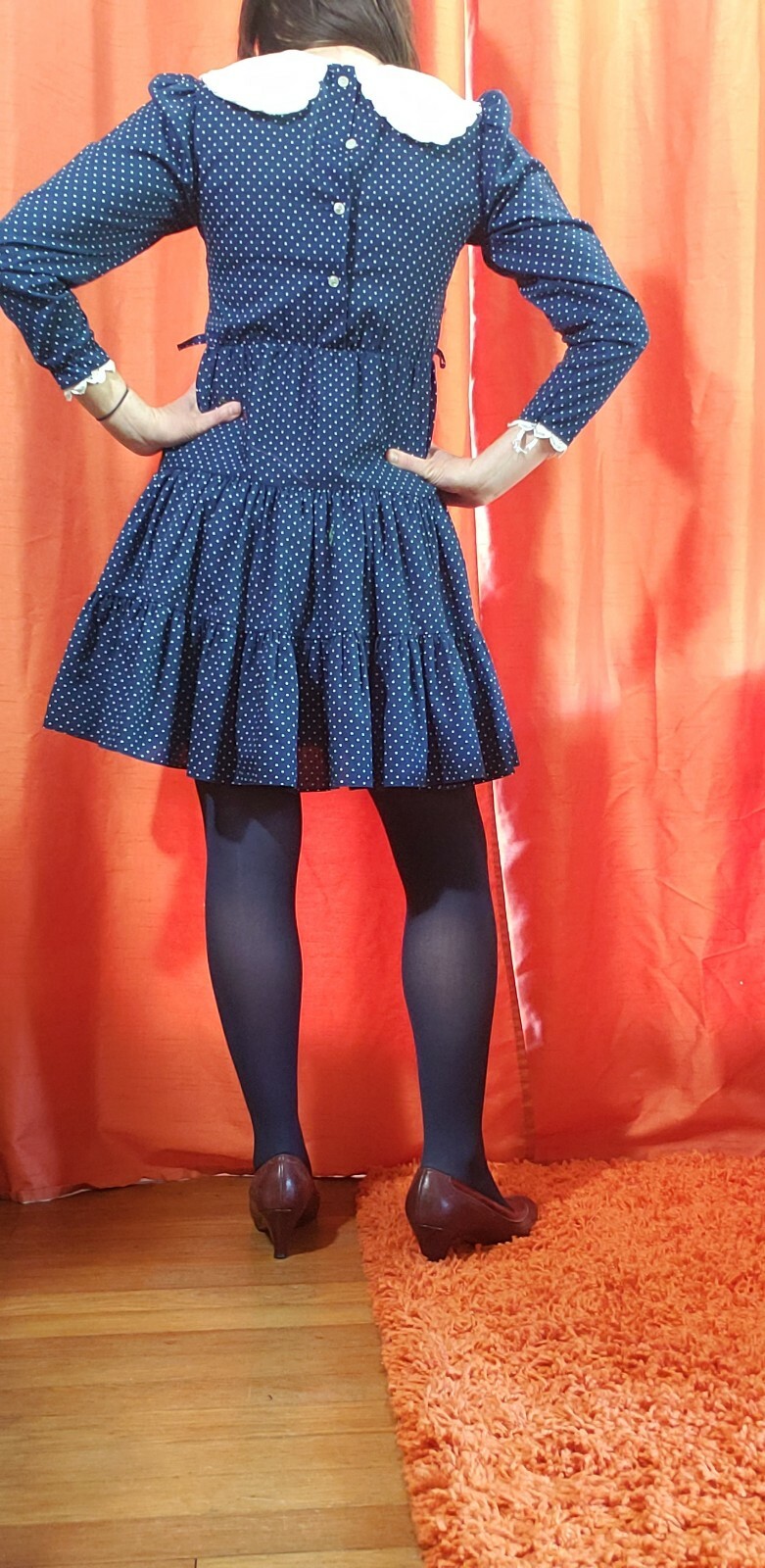 1970’s or 80’s women or children’s Miss Quality Mod vintage dress size sm. 14