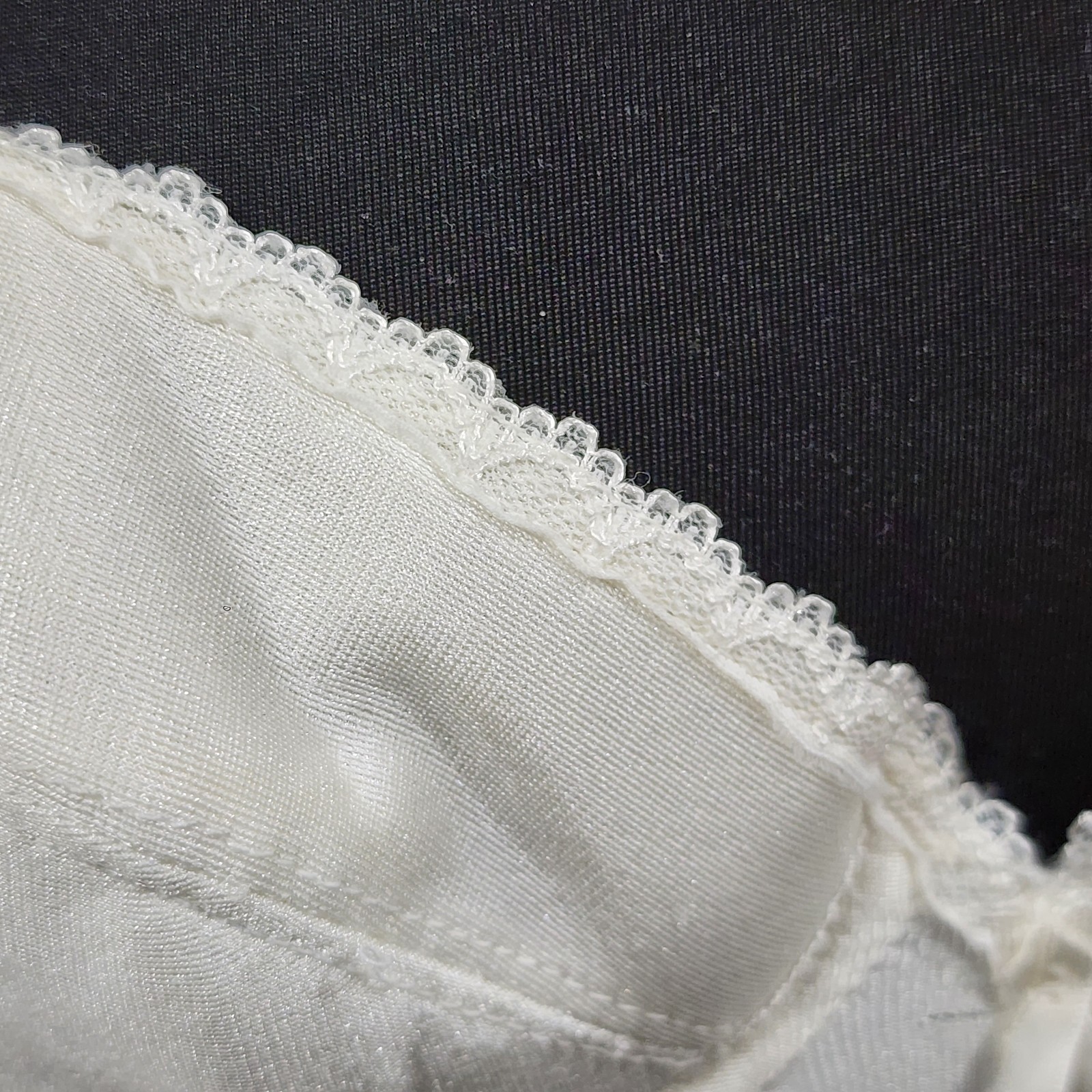 Vtg Backless by Smoothie Strapless Longline Bustier Bra Boned Low Back Ivory 36A