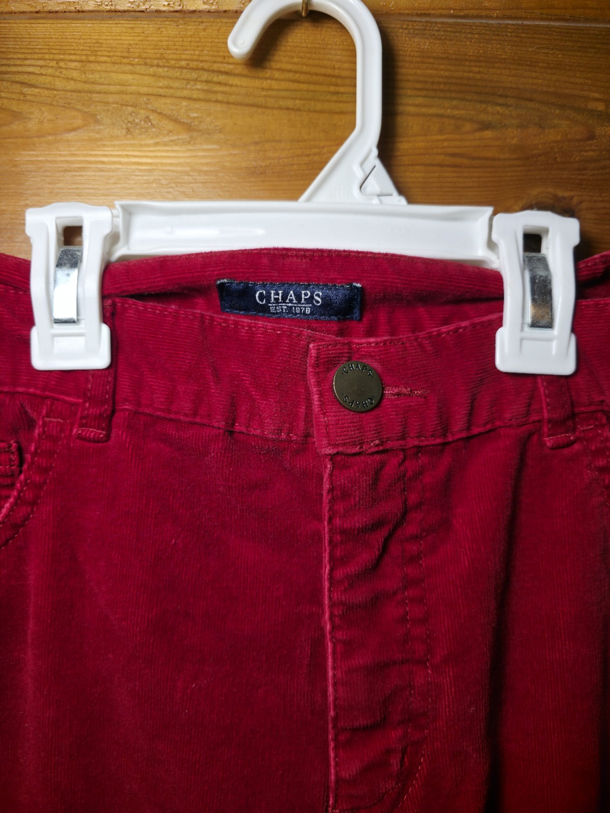 Vintage Chaps Red Wine Burgundy Corduroy Pants Women 12