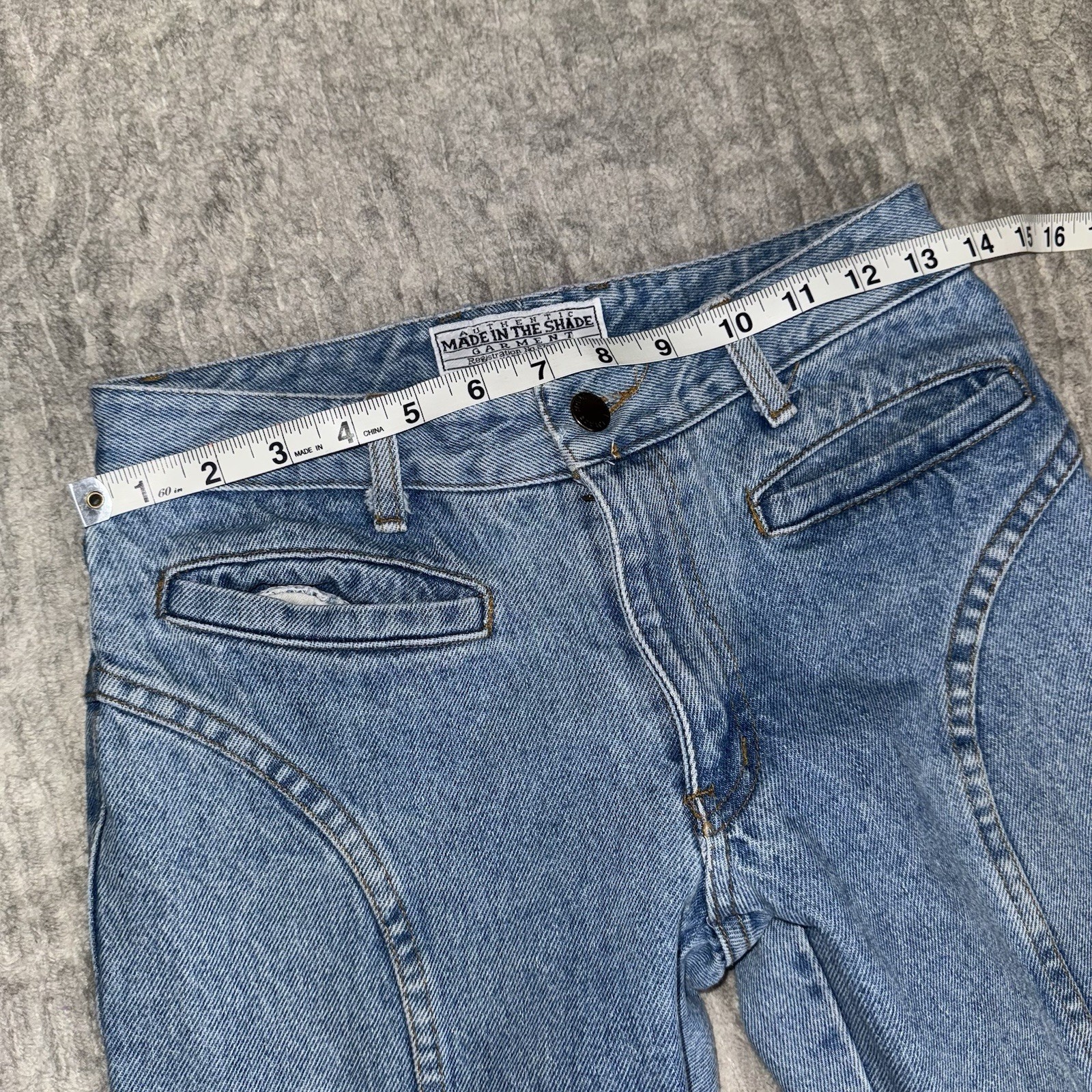 Made in the Shade Vintage Flare Jeans Blue Light Wash Bell Bottoms Pants Size 1