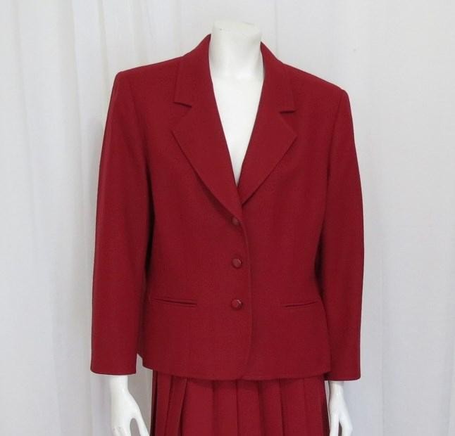 Pendleton Woolen Mills Vintage 1970’s dark red skirt suit size PM-M