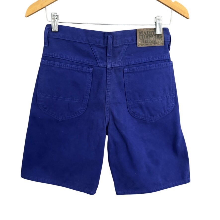 Marithe Francois Girbaud Vintage Royal Blue Denim Shorts Women 16 High Waist 90s