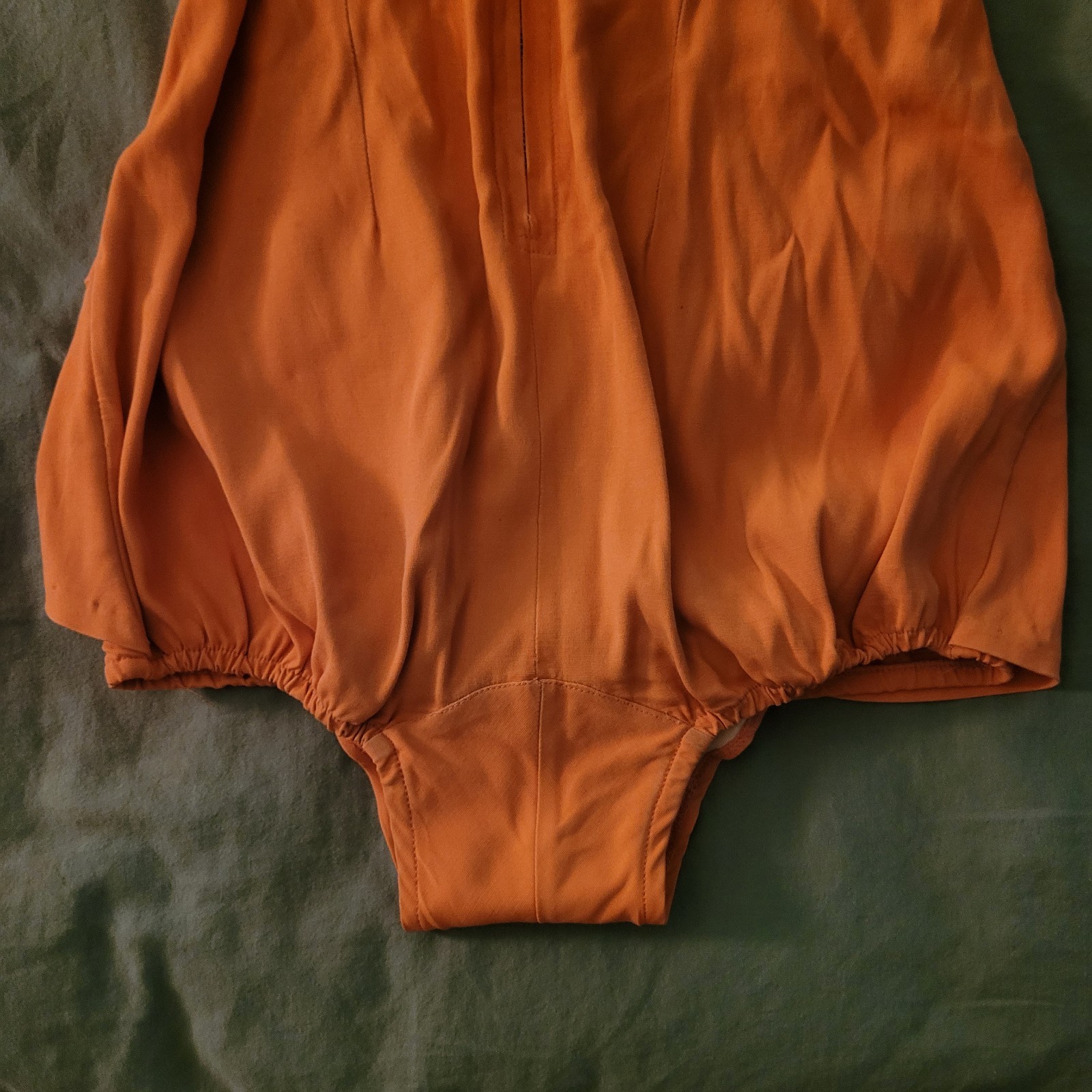 Vintage 1950s Rose Marie Reid Draped Sheath Swimsuit Orange Bow Pinup S M