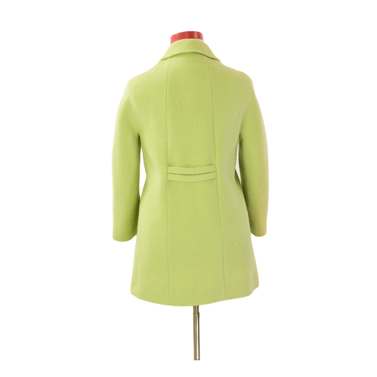 Bromleigh 100% Wool Lime Green Peacoat 50s Vintage Womens Coat M/L