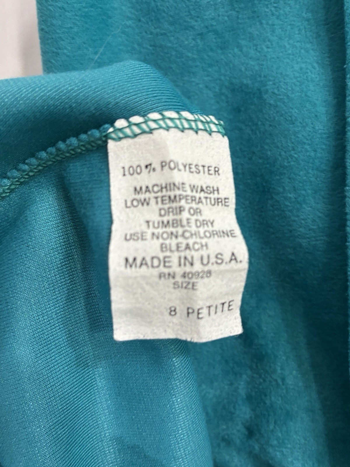 Vintage 80s/90s Pablo Collection Teal Skirt 2 Piece Power Suit Made USA