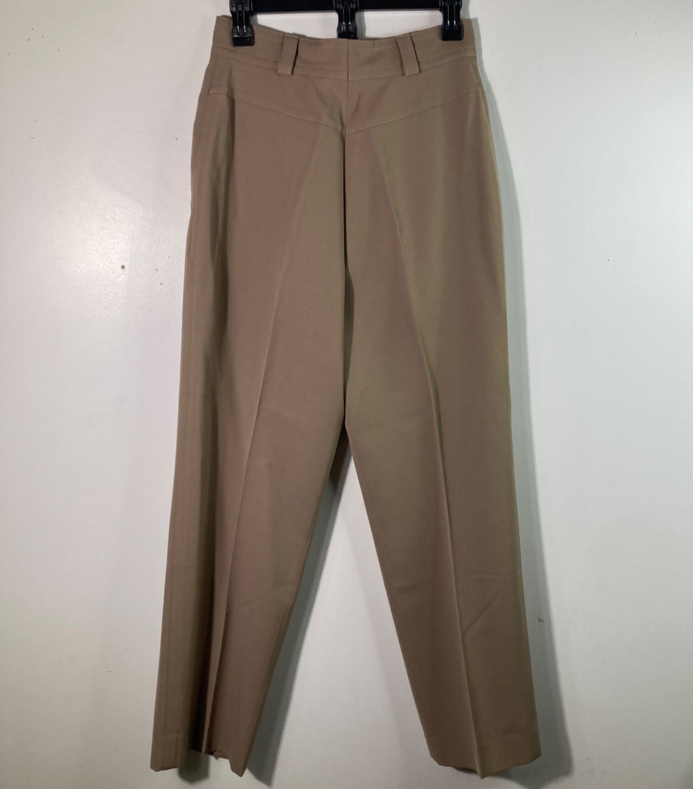 Vintage Escada Saks Fifth Avenue Pleat Front Wool Trousers 38Eu/Fits26 US Tan