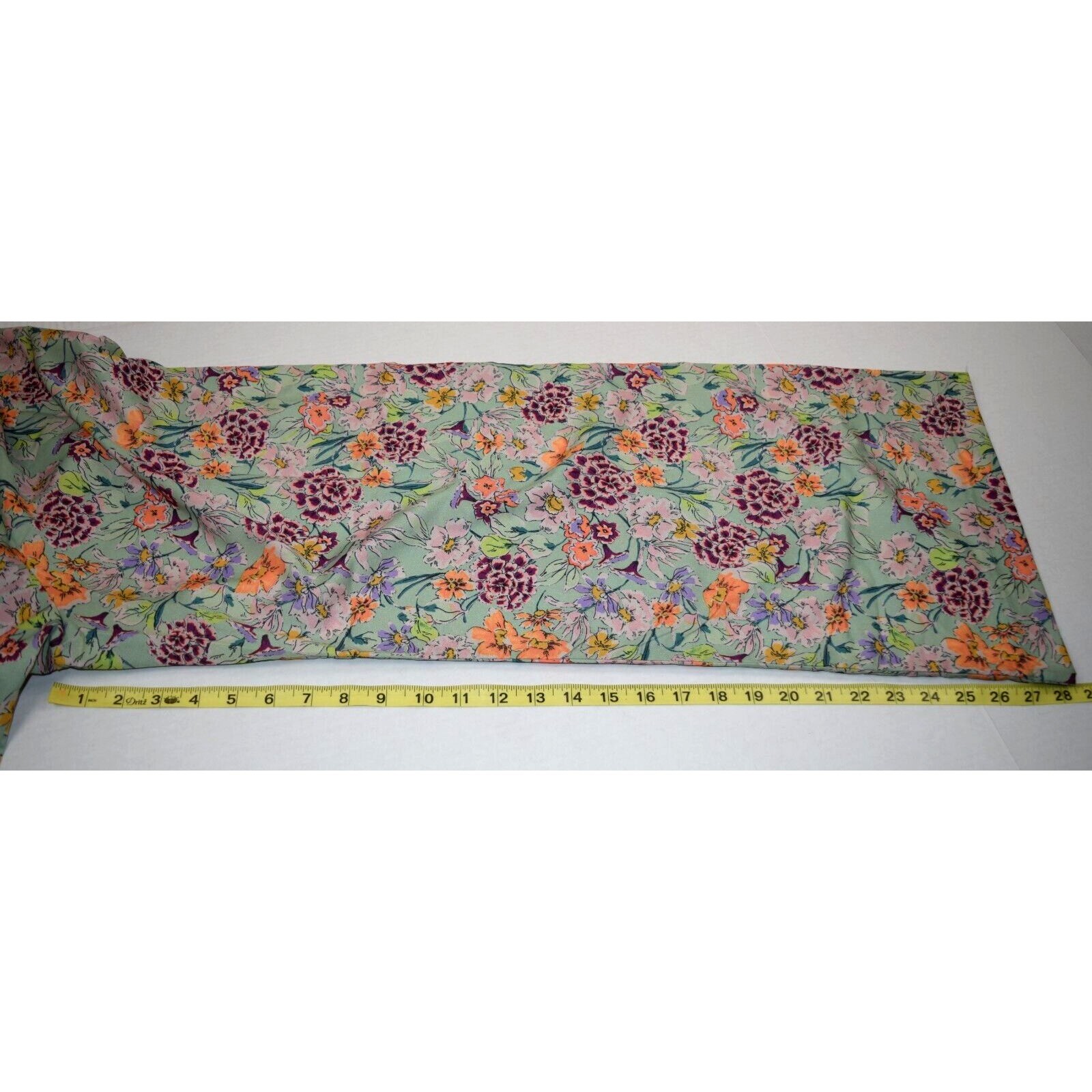 Vintage Jumpsuit Pale Green Size S/M 90s Ruched Bodice Pink Spring Flowers Sheen
