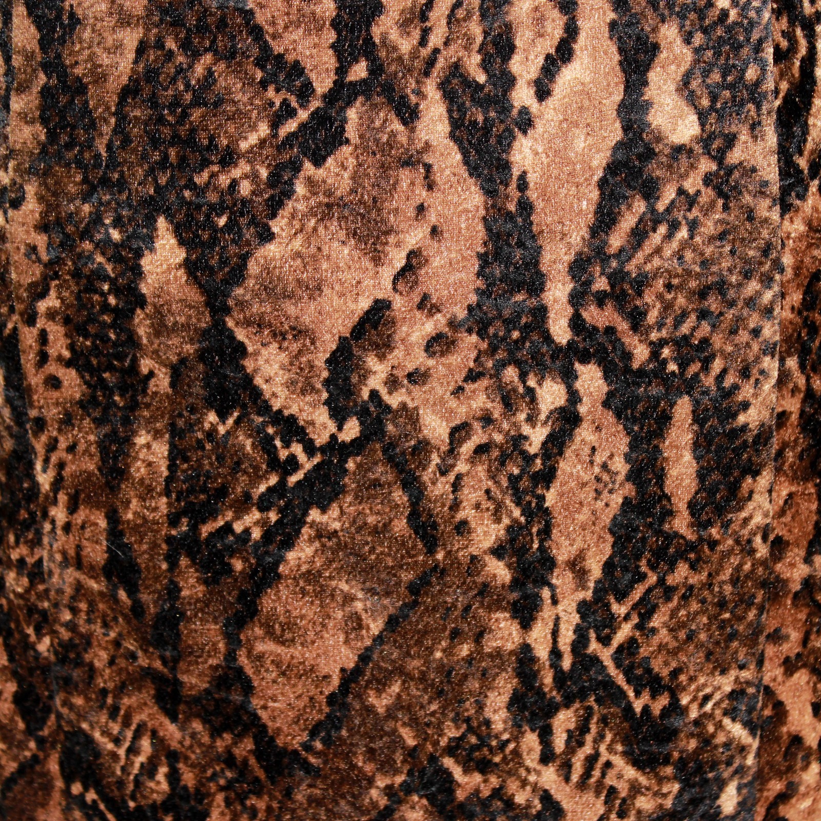 Vintage Carole Little Velure Snake Print Rayon Crepe Sheath V-Neck Dress Size 12
