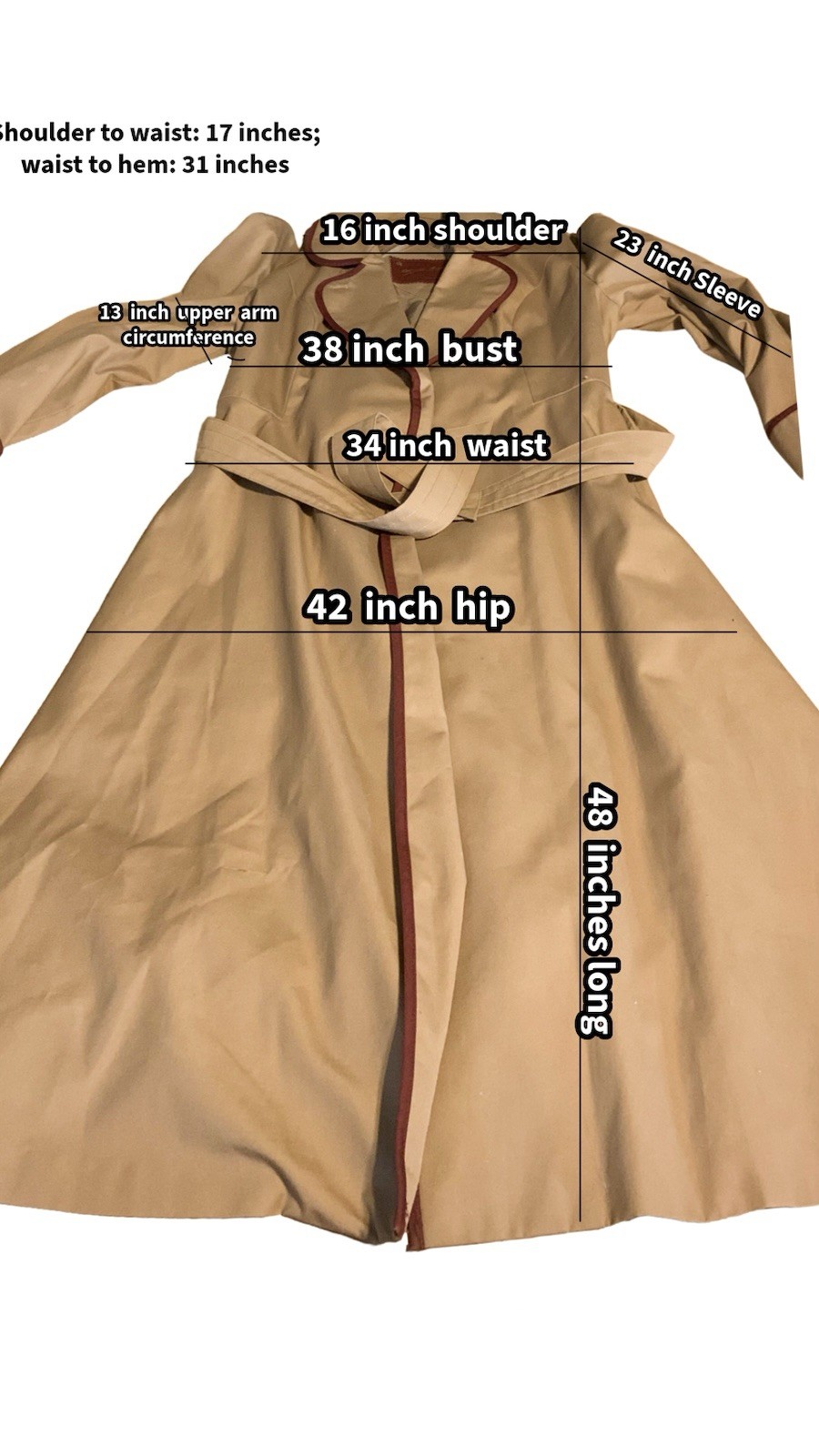 ETIENNE AIGNER VINTAGE 1970’S BROWN & BURGUNDY TRENCH COAT SZ 10