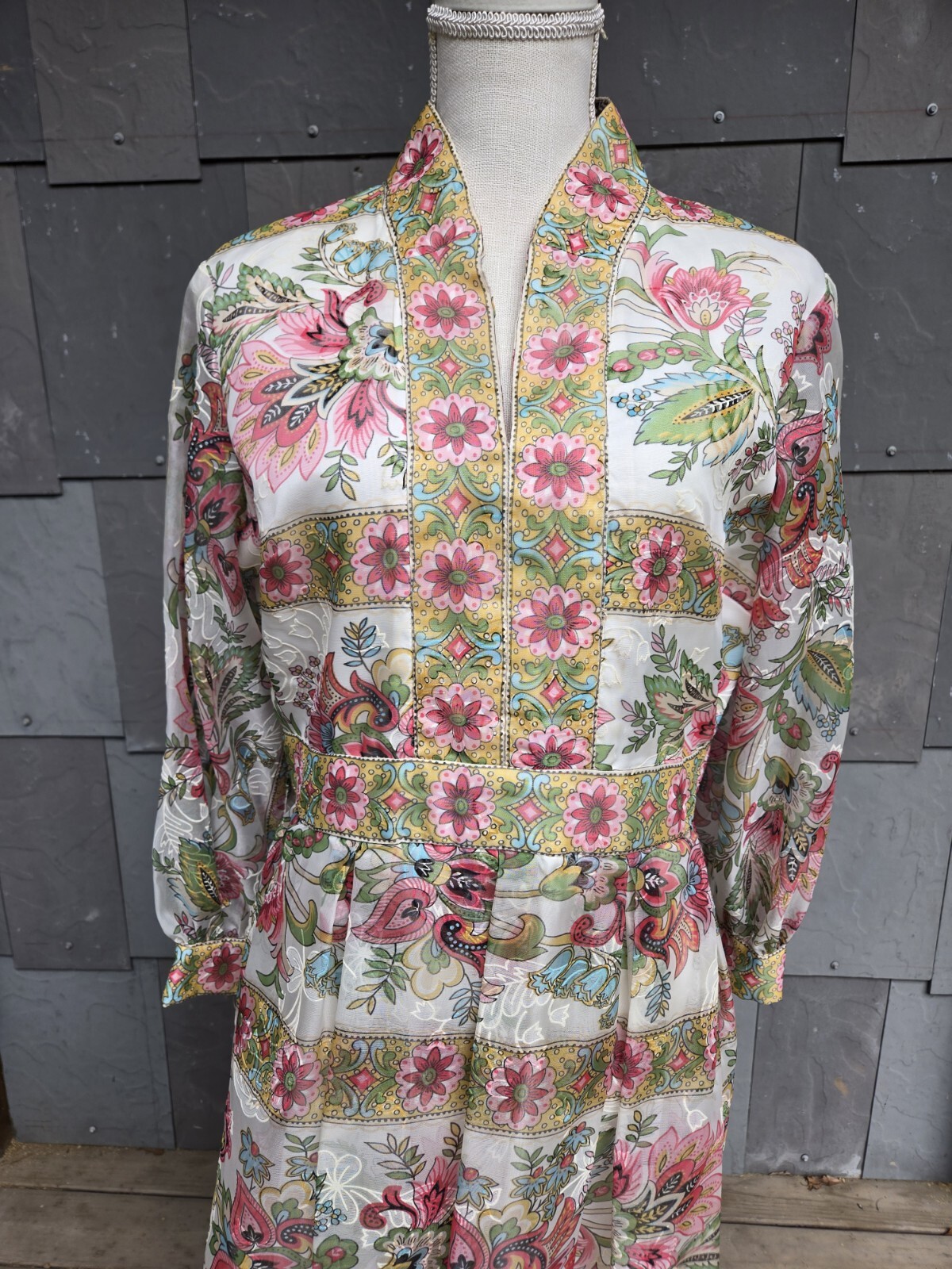 1960s/70s Avalon Classics Spring Floral Maxi Dress