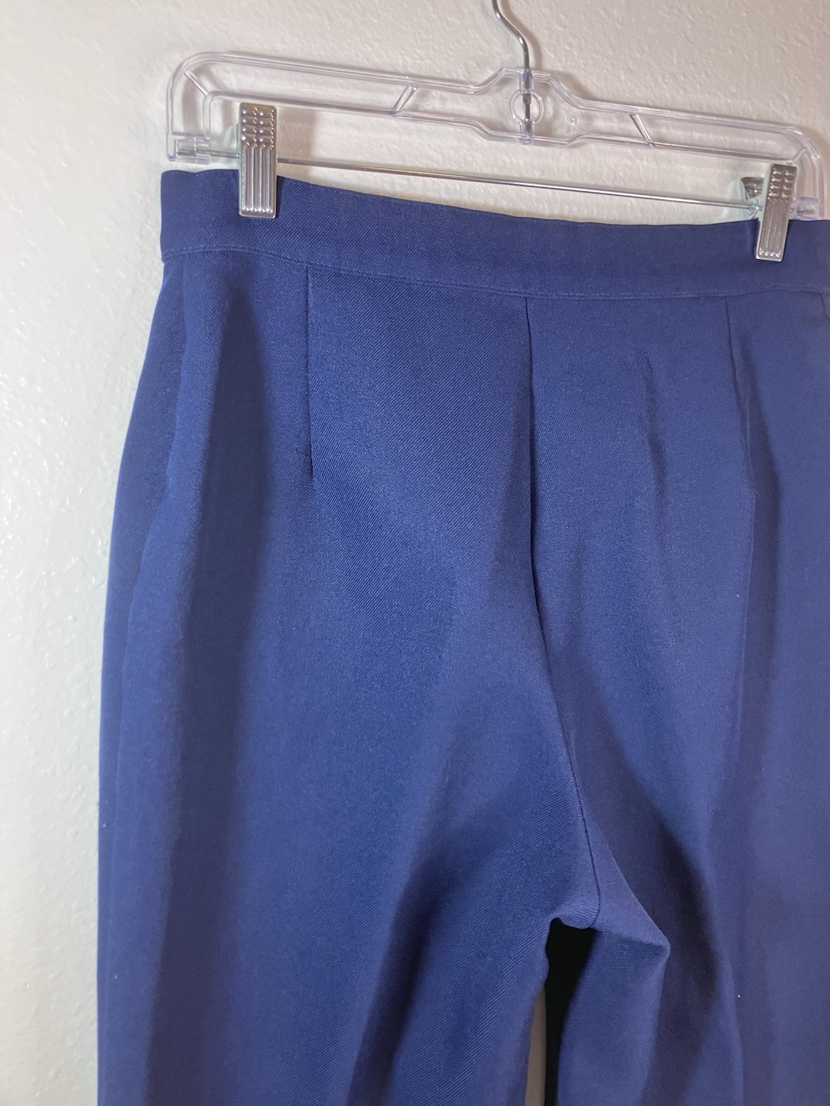 Vintage JCPenney Polyester Navy Pants Womens 28×30 Retro 70s Disco Office Siren