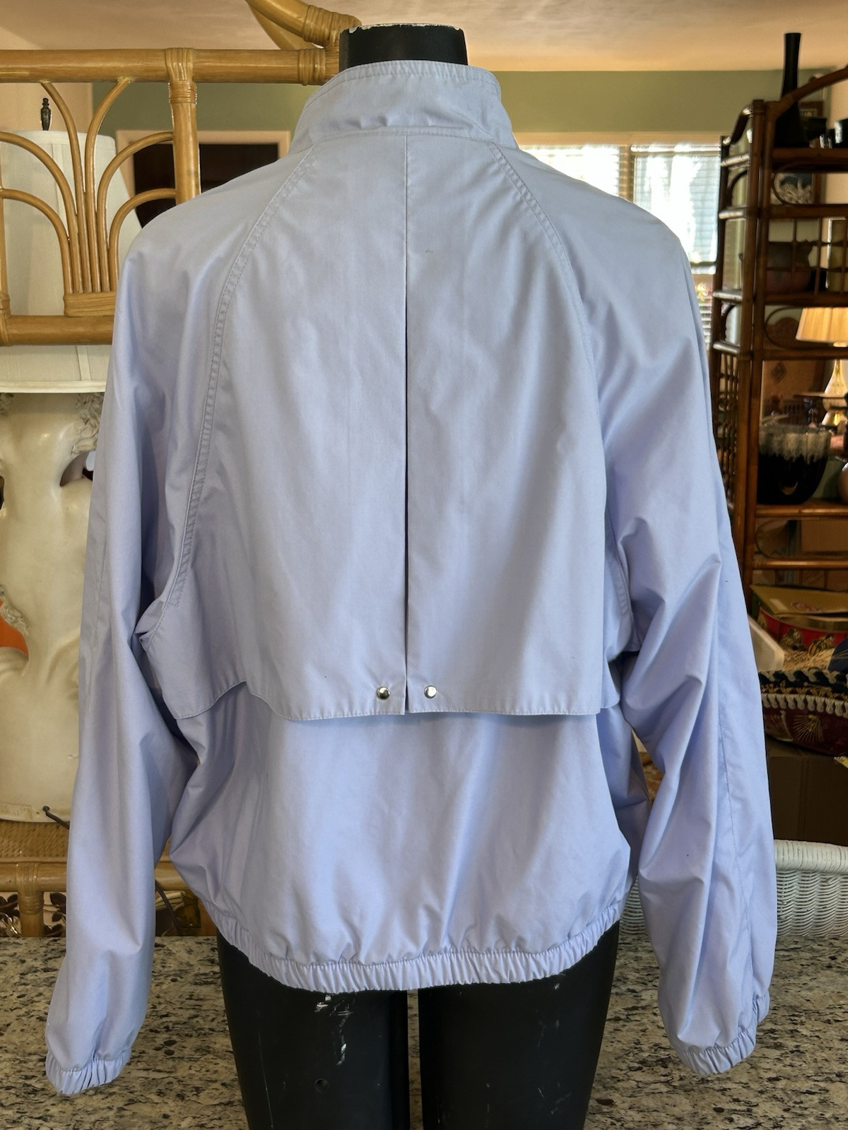 Vintage Head Sports Wear Periwinkle Blue Ski Windbreaker Jacket Petite L Large