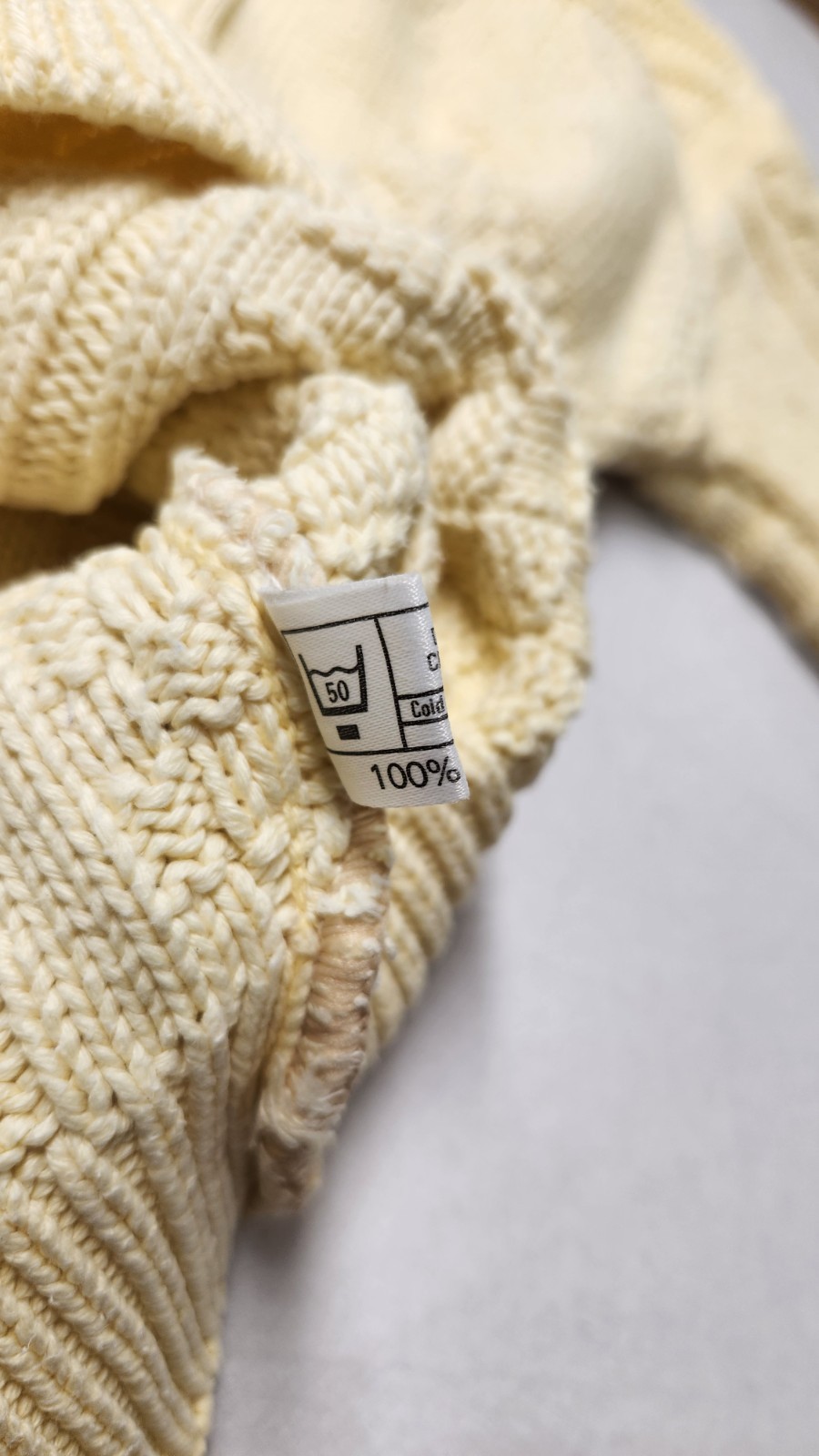 Vintage Irish Cotton Cable Knit Fisherman Sweater Cream Crewneck Pullover Size M