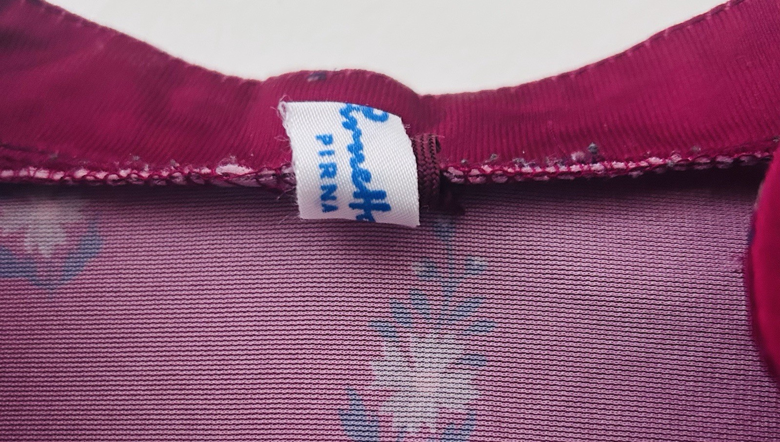 Vintage VEB Pirnetta Pirna Kaftan Dress Maroon Boho Paisley GDR Midi Sz M/L