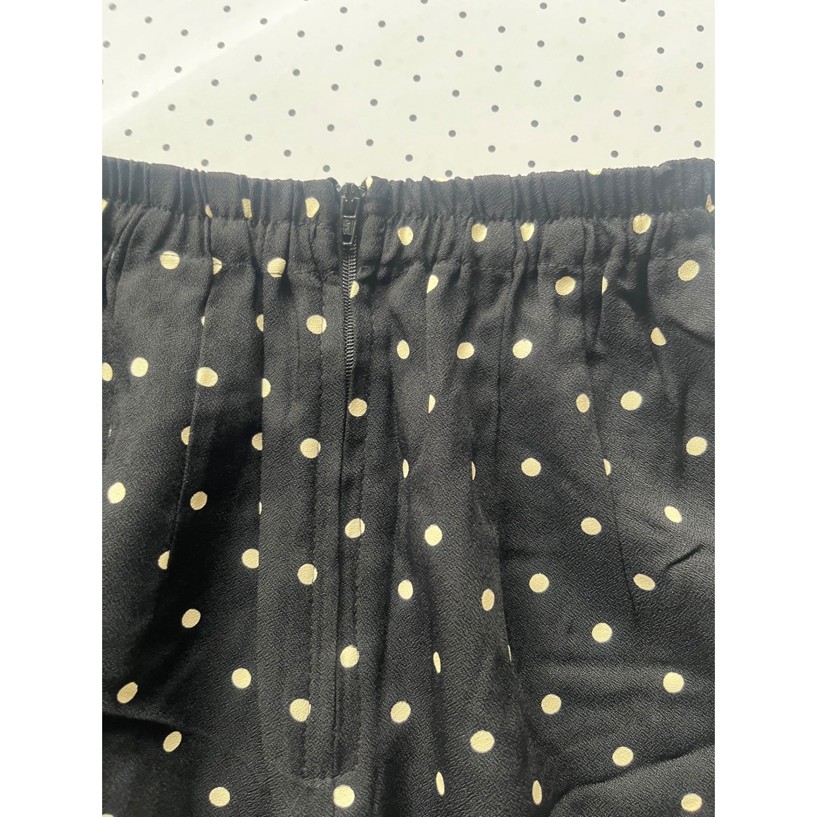 Vintage Virgo 2 Piece Skirt Suit Set Black Polka Dot Short Sleeve Blazer Sz 10