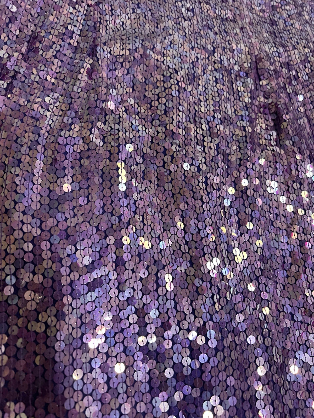 VTG Judith Ann Creations Purple Sequin Mermaid Silk Dress sz S NWT
