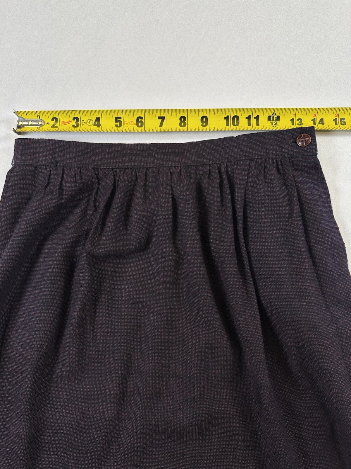 Vtg Panther Purple Midi Skirt Boho Prairie Tapestry Border Print Academia Sz 4