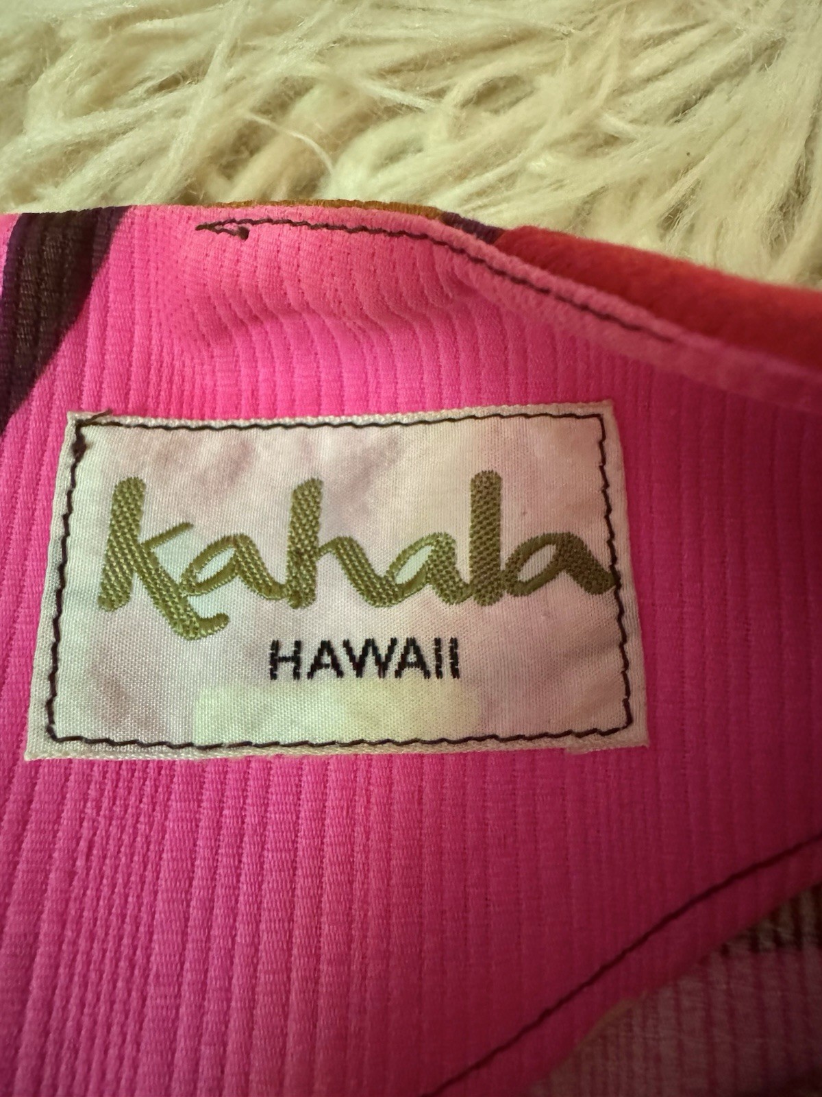 Vtg Kahala Hawaii Broadcloth Fit Flare Kimono Sleeve 3/4 Princess Dress Pop Art