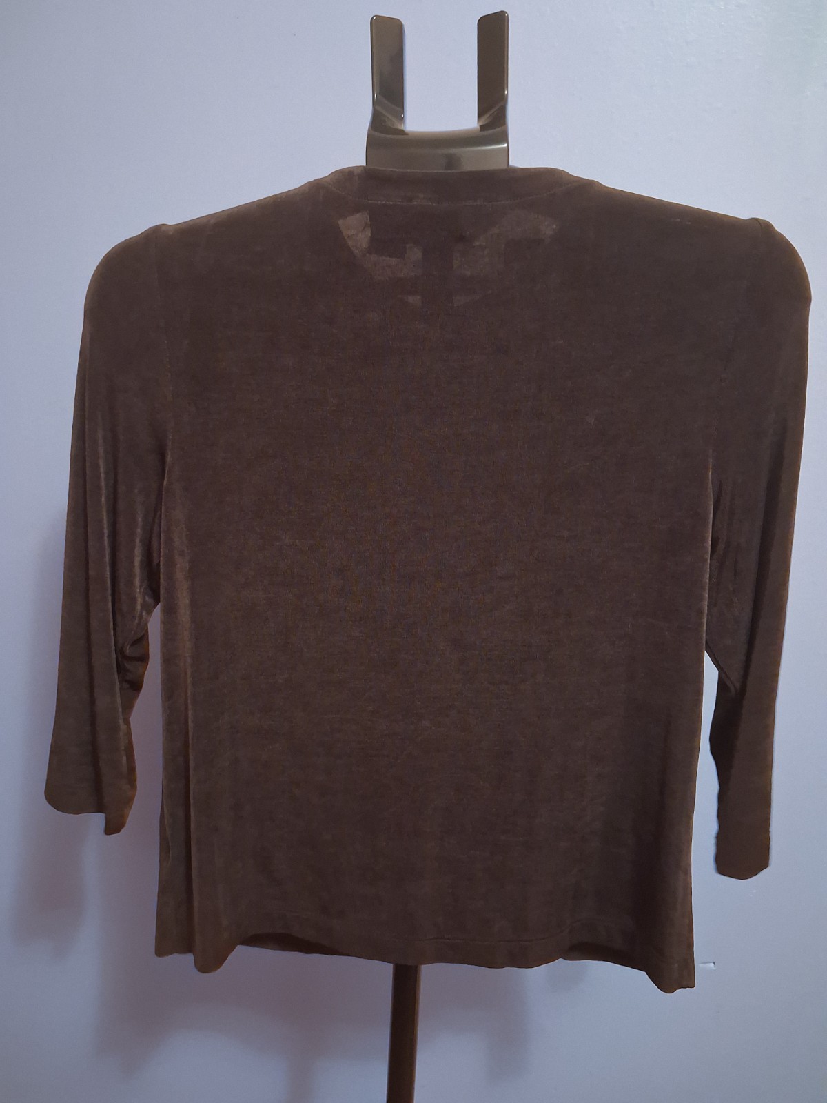Laura Ashley Vintage Sweater Brown Cardigan Button Up Soft Silky Size S
