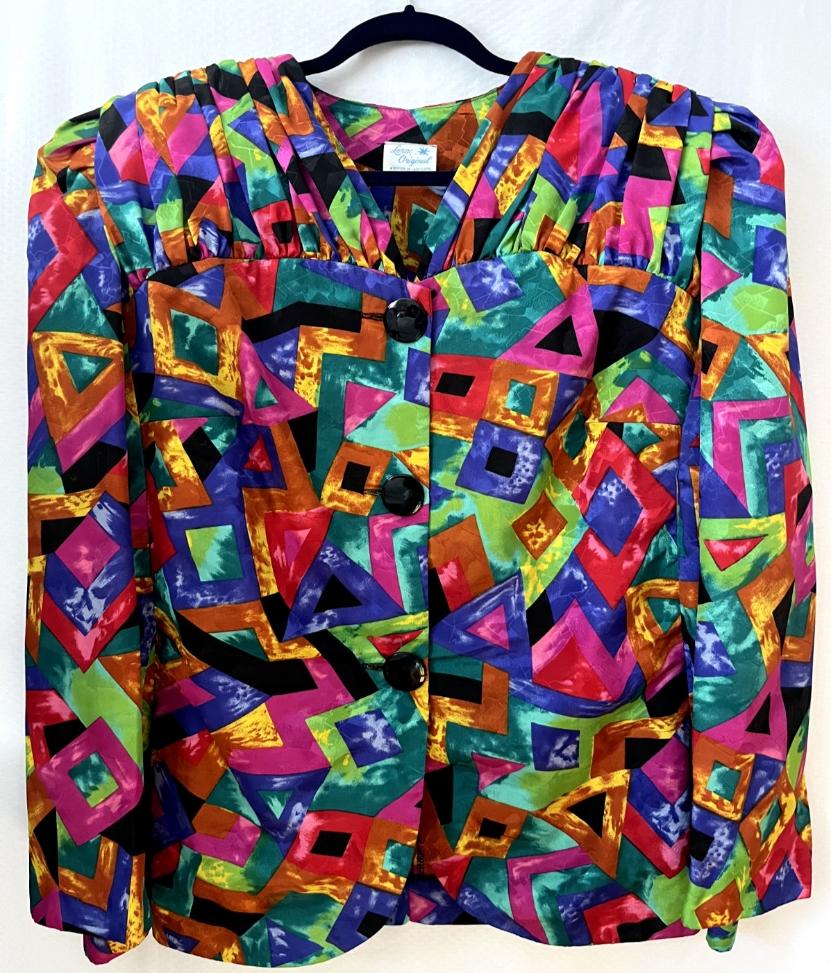 Lady Carol Womens Blouse Lorac Original Vintage Multicolor