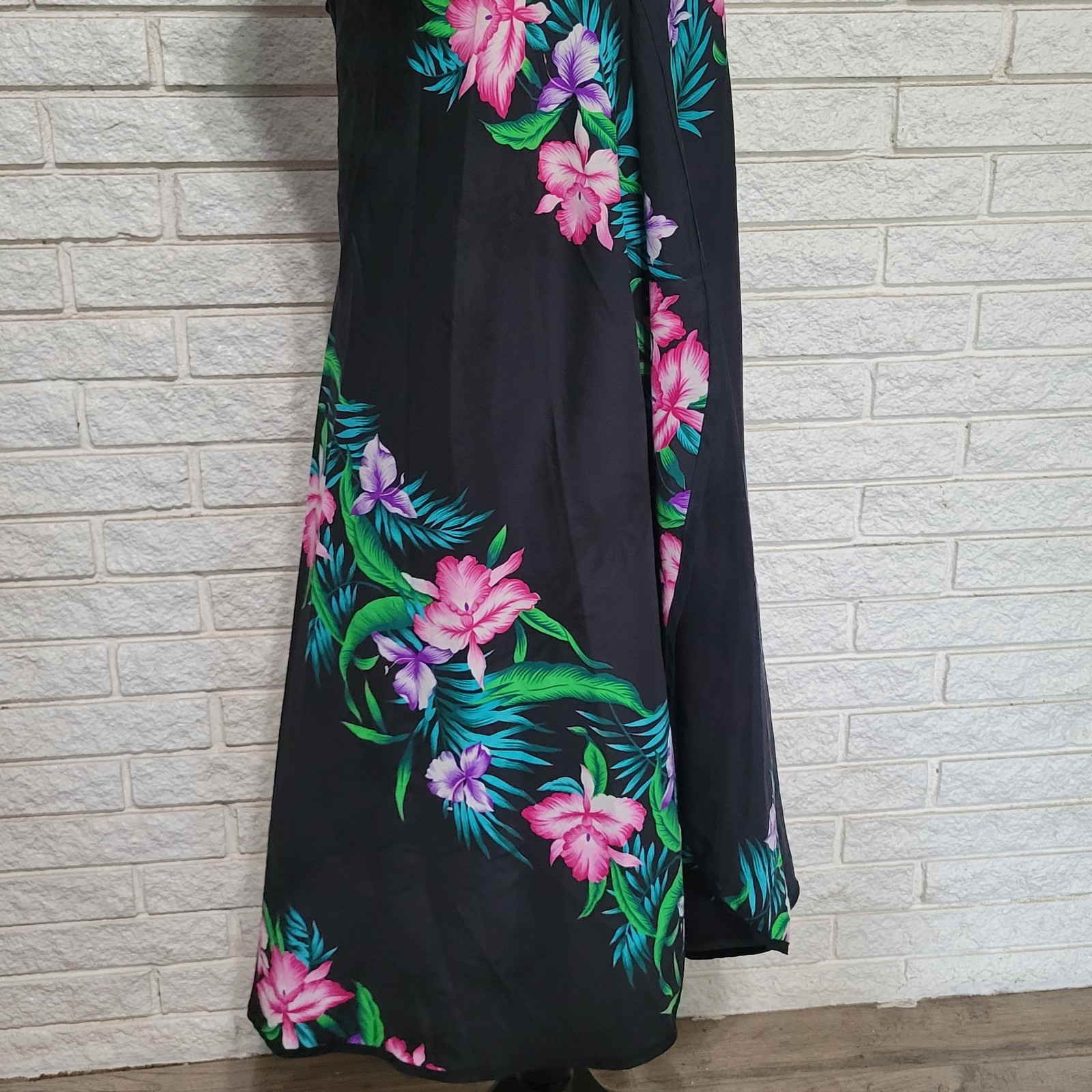 Vintage Helena’s Hawaiian Halter Beach Dress Double Tie Back Tropical One Size