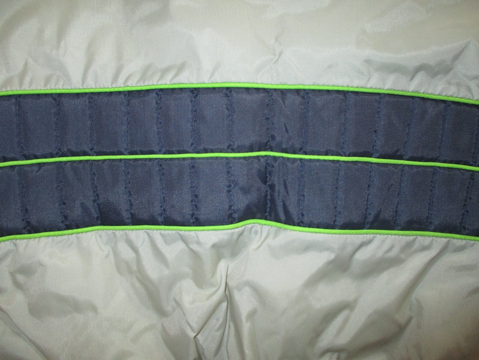 vtg YAMAHA WINTER JACKET Snowmobile Ski Nylon Coat Silver Blue Neon Green Ladies