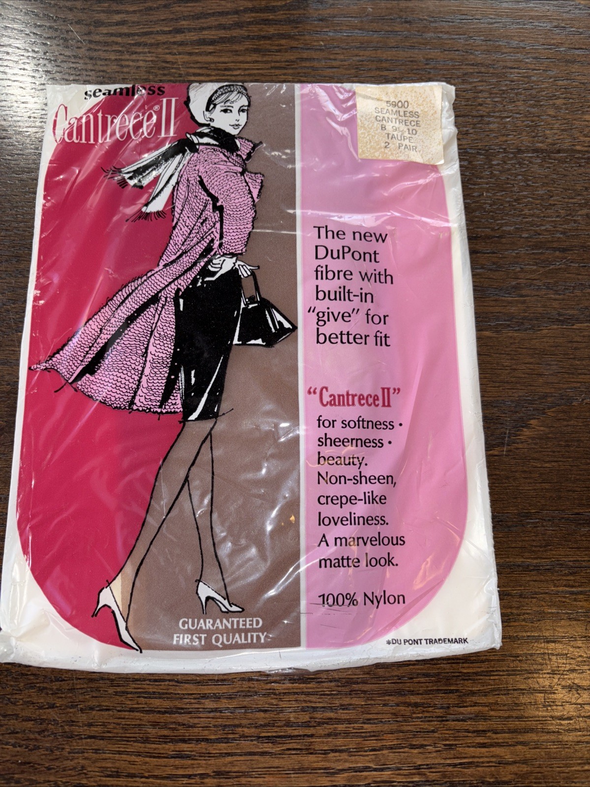 Seamless Cantrece Taupe Garter Stockings Hose 9 1/2-10 100% Nylon – Unopened