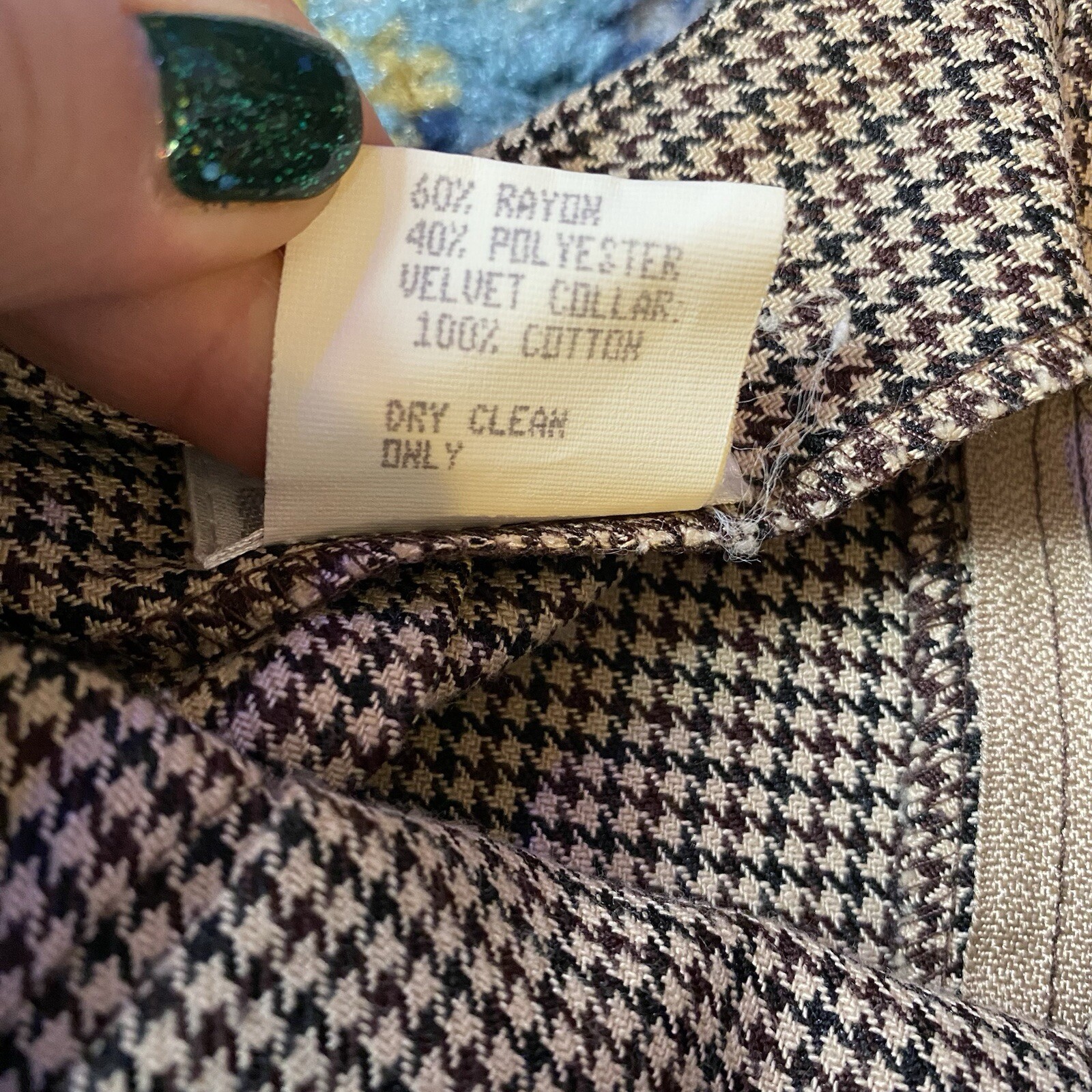 Vintage 90s Moda Int’l Pleated Houndstooth Skirt Size 2