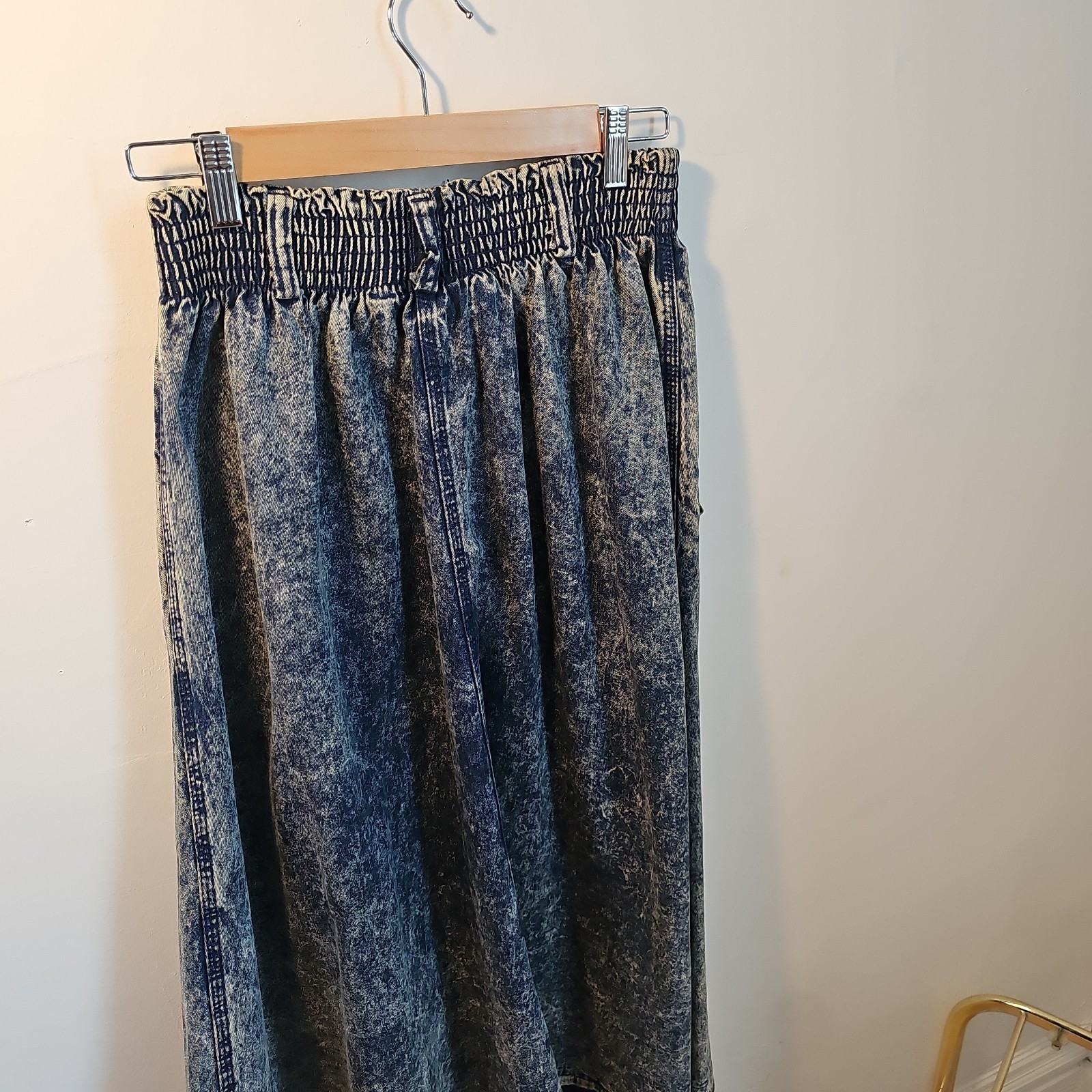 Vintage 1980s 1990s OshKosh B’Gosh Acid Wash High-Waist Skirt Size 10 Size Large