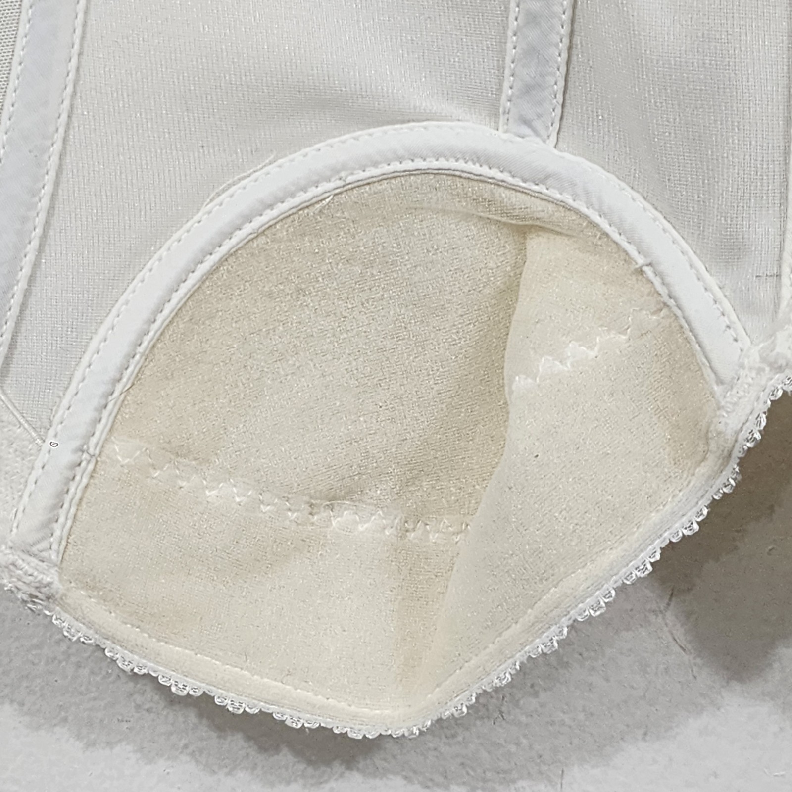 Vtg Backless by Smoothie Strapless Longline Bustier Bra Boned Low Back Ivory 36A