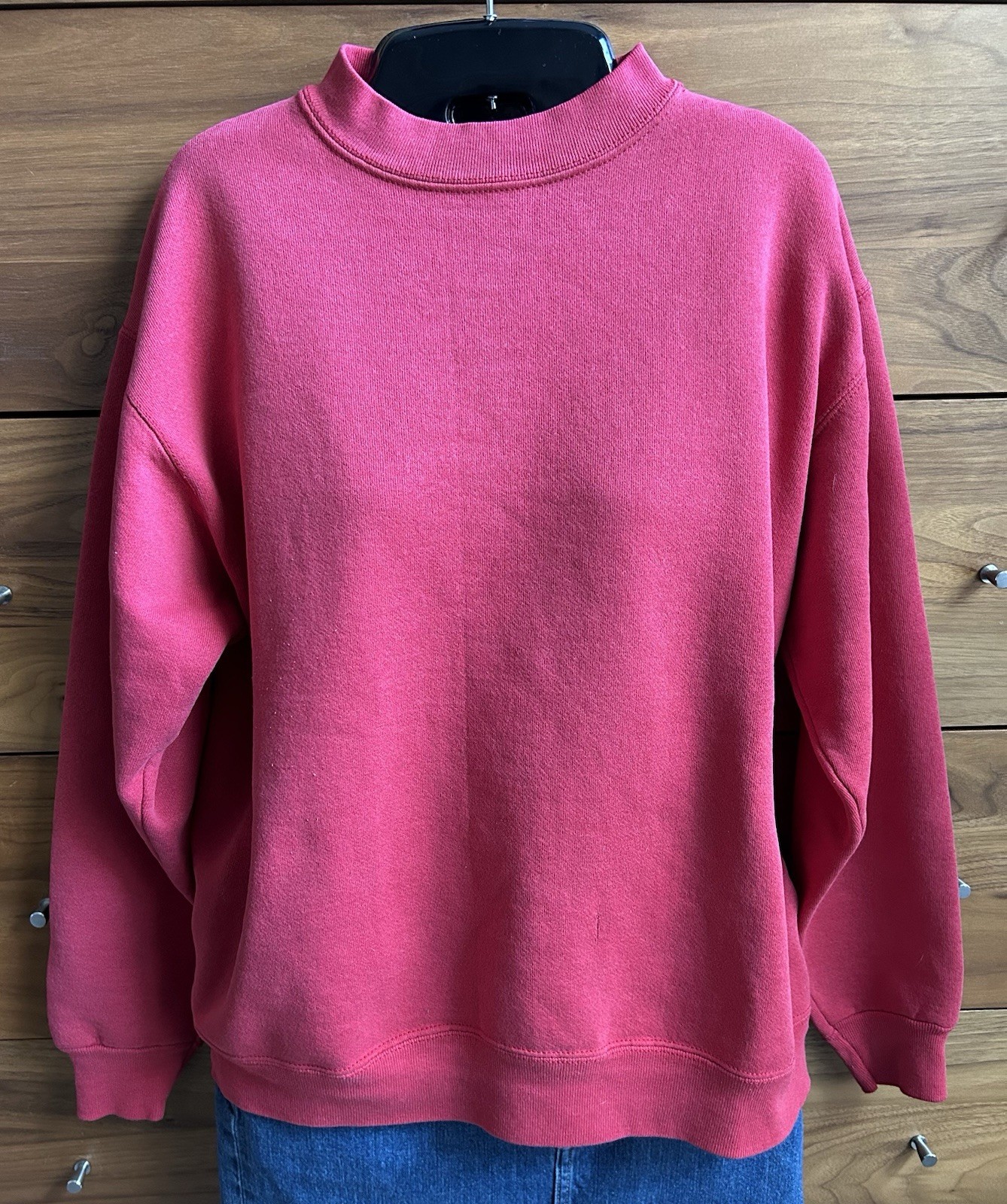 vintage 70s 80s Red sweatshirt medium, Loopwheel Construction, Cotton
