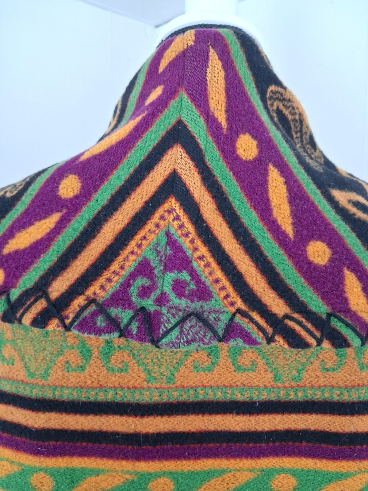 Vintage Byblos 1970’s Blanket Coat by Gianni Versace 100% Wool Unique RARE