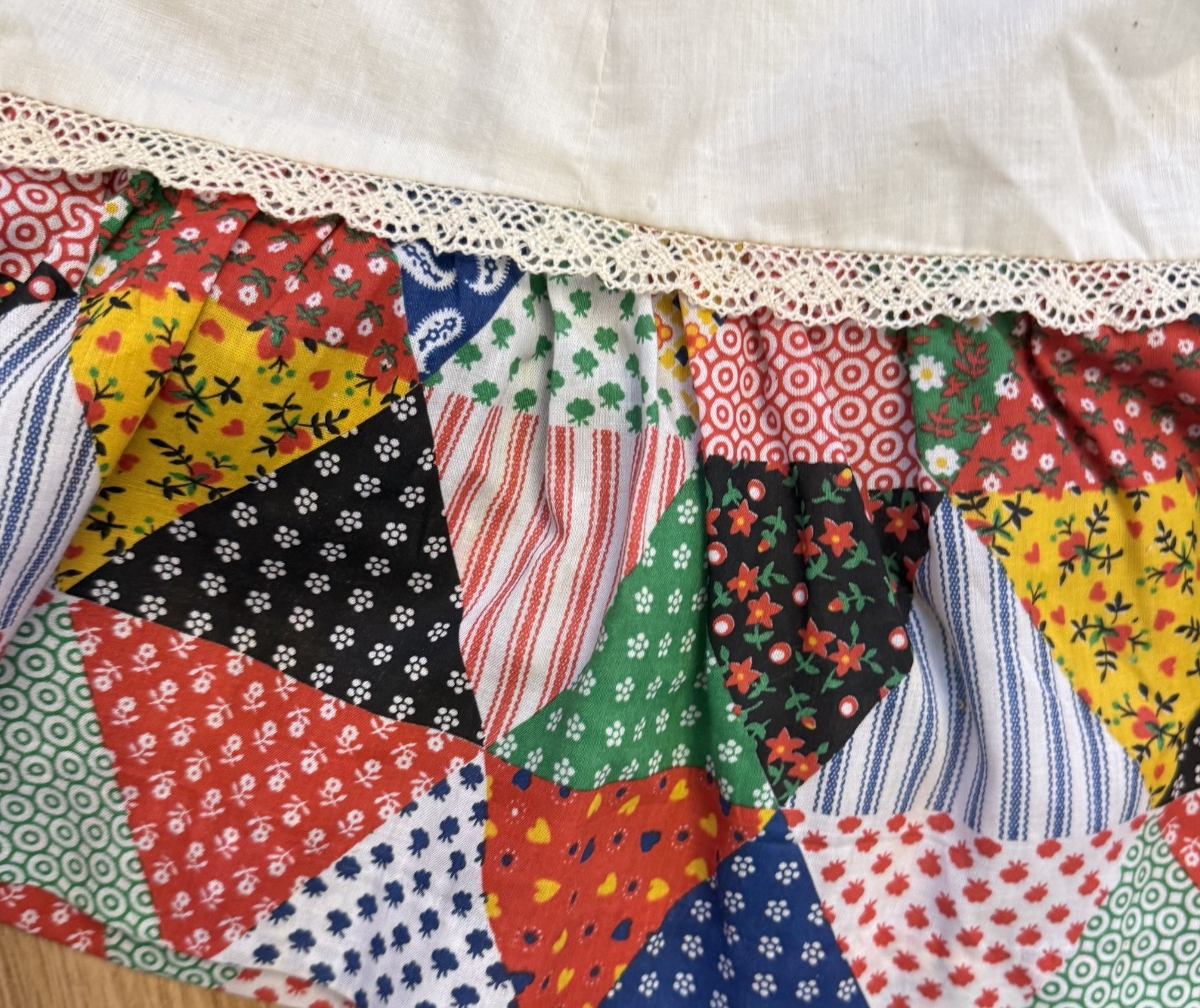 Vintage 70s Patchwork Prairie Halter Dress Size 9 XS Cottagecore Maxi Ruffle