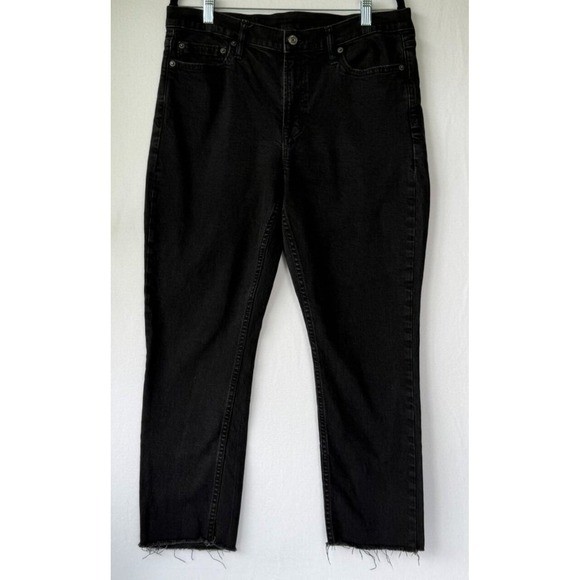 GAP Vintage Slim Mid‑Rise Black Jeans Size 14R / 32