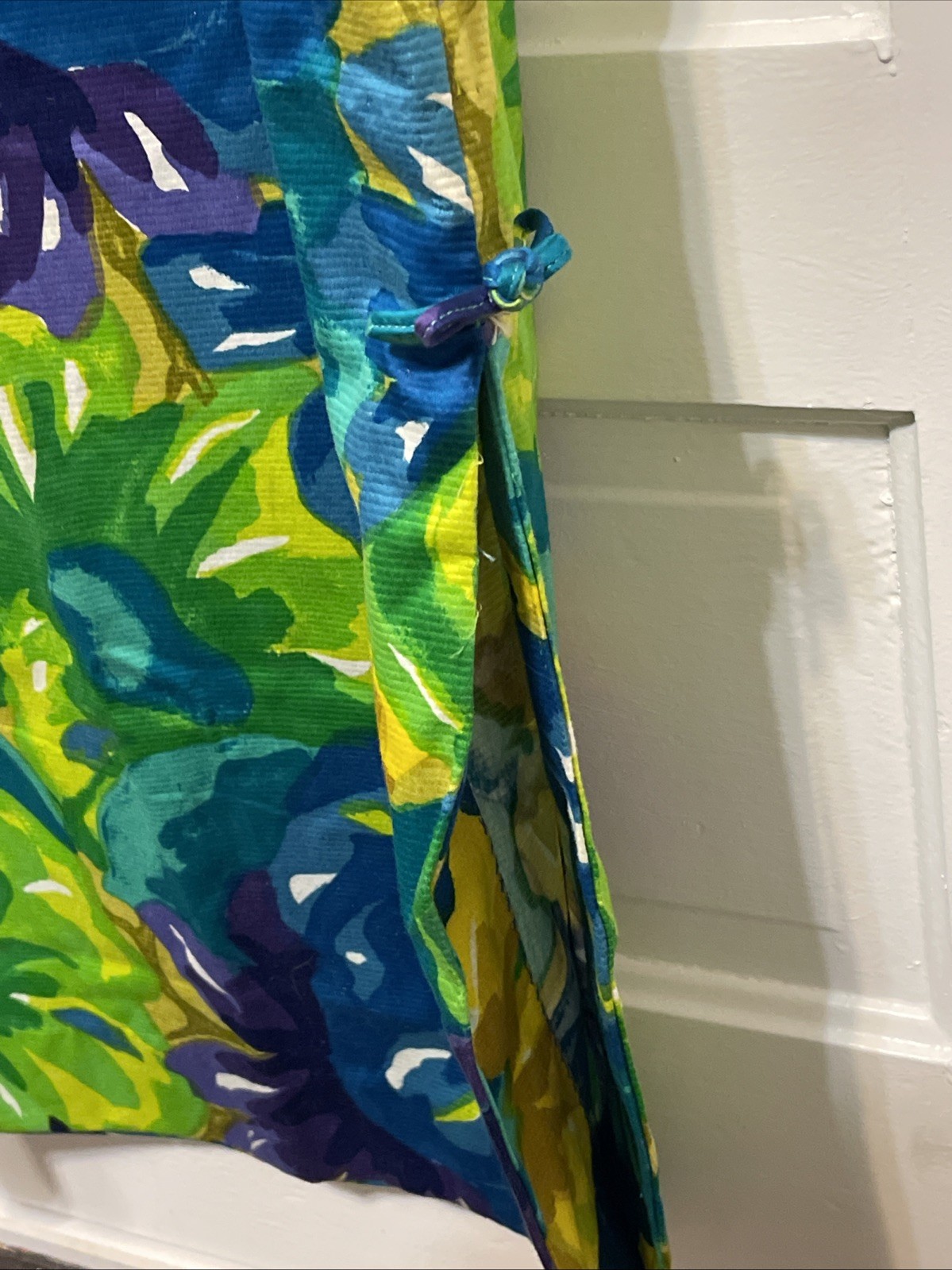 Vintage Kalama Fashions Hawaiian Sexy Maxi Dress sz14 Floral Tropical Side Slit